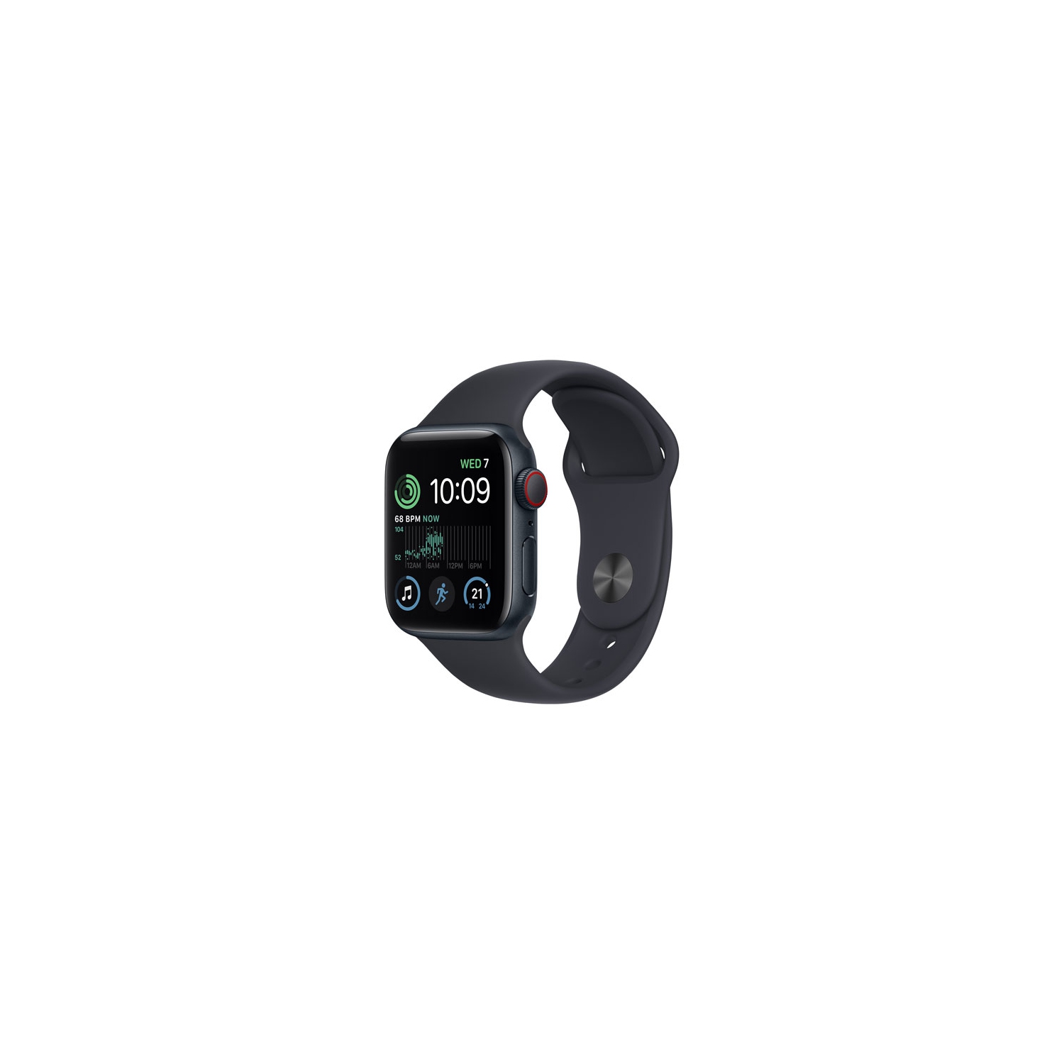 Refurbished - Apple Watch SE (GPS + Cellular) 40mm Midnight Aluminum Case with Midnight Sport Band (2022)