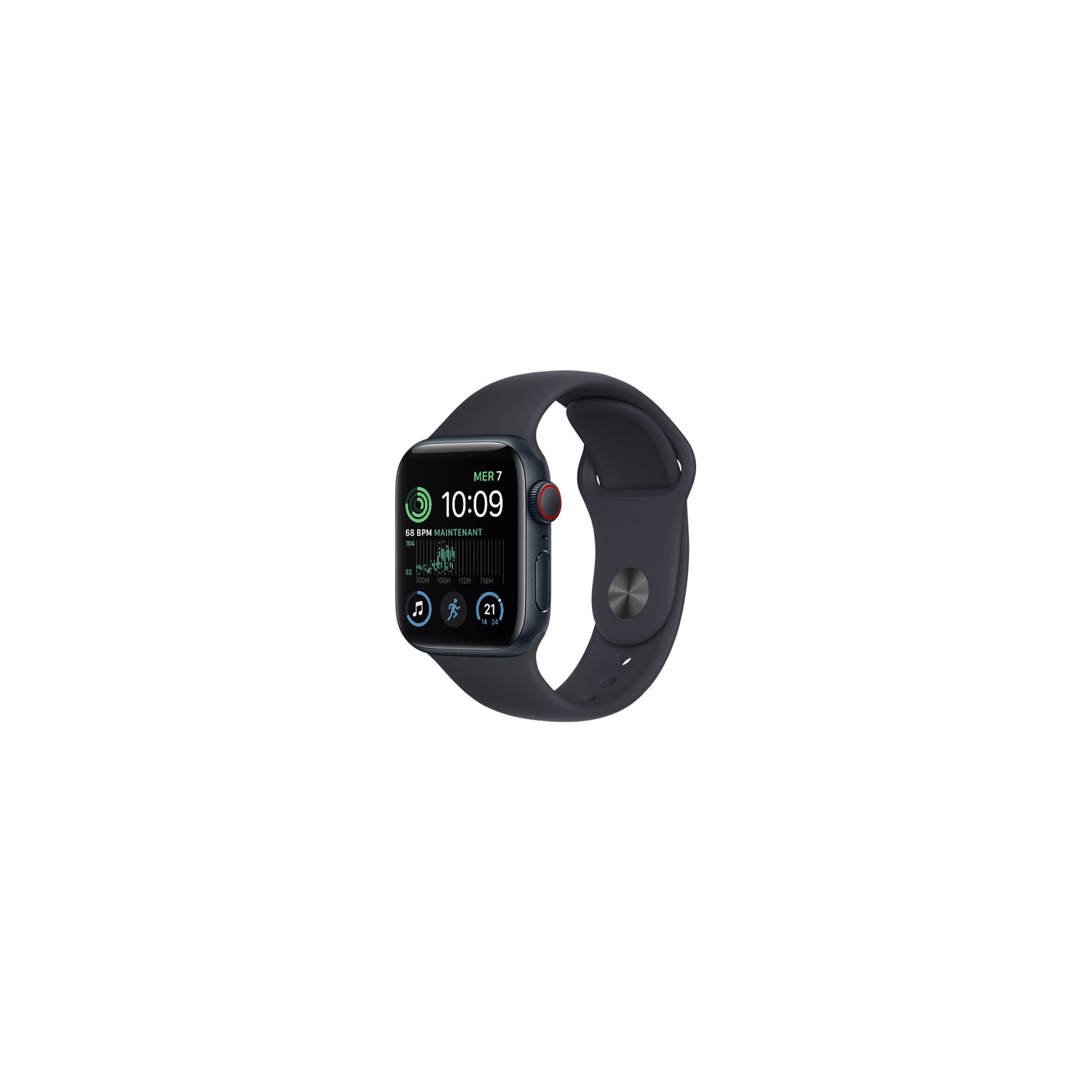 Refurbished - Apple Watch SE (GPS + Cellular) 40mm Midnight Aluminum Case with Midnight Sport Band (2022)