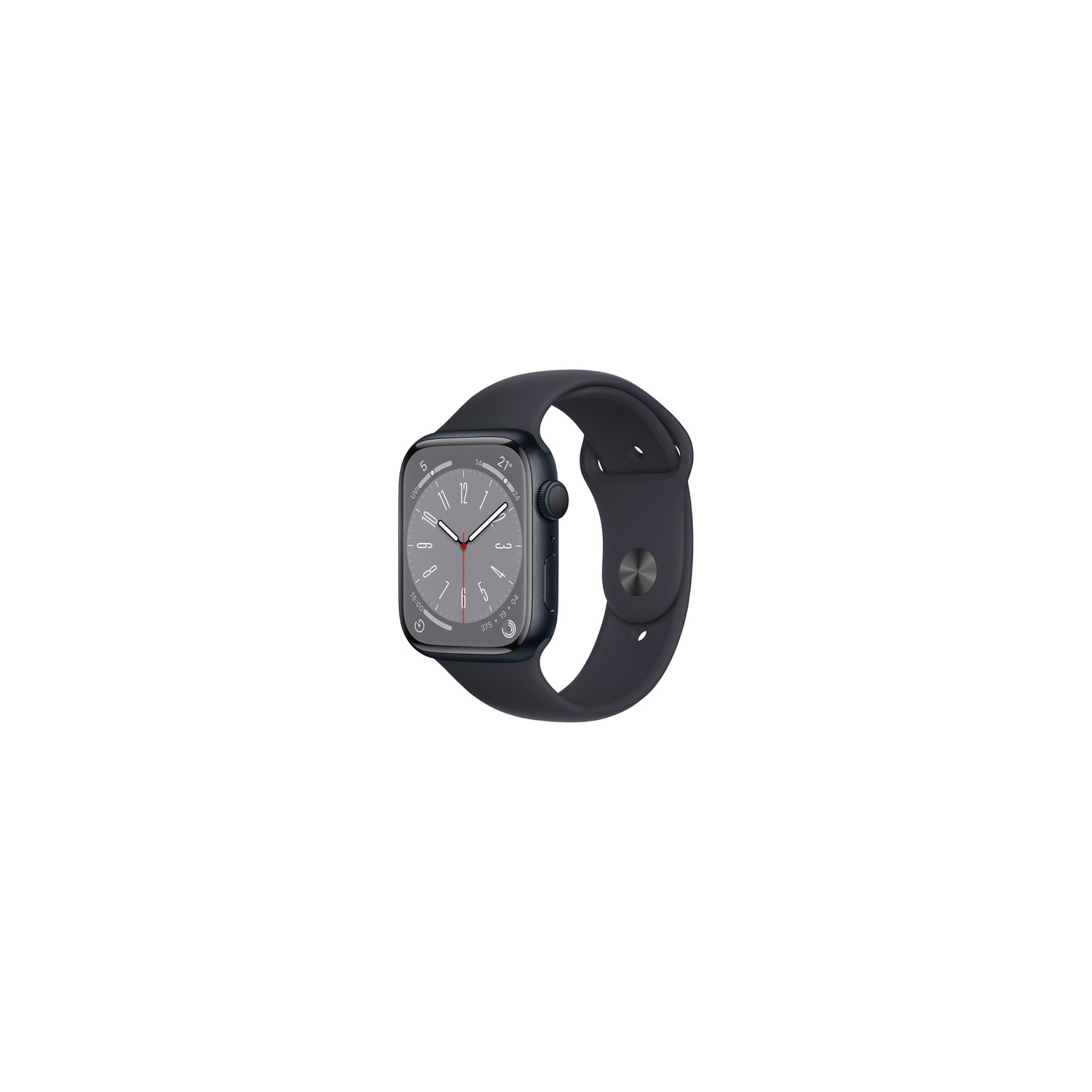 Refurbished (Good) - Apple Watch Series 8 (GPS) 45mm Midnight Aluminum Case with Midnight Sport Band - Medium/Large