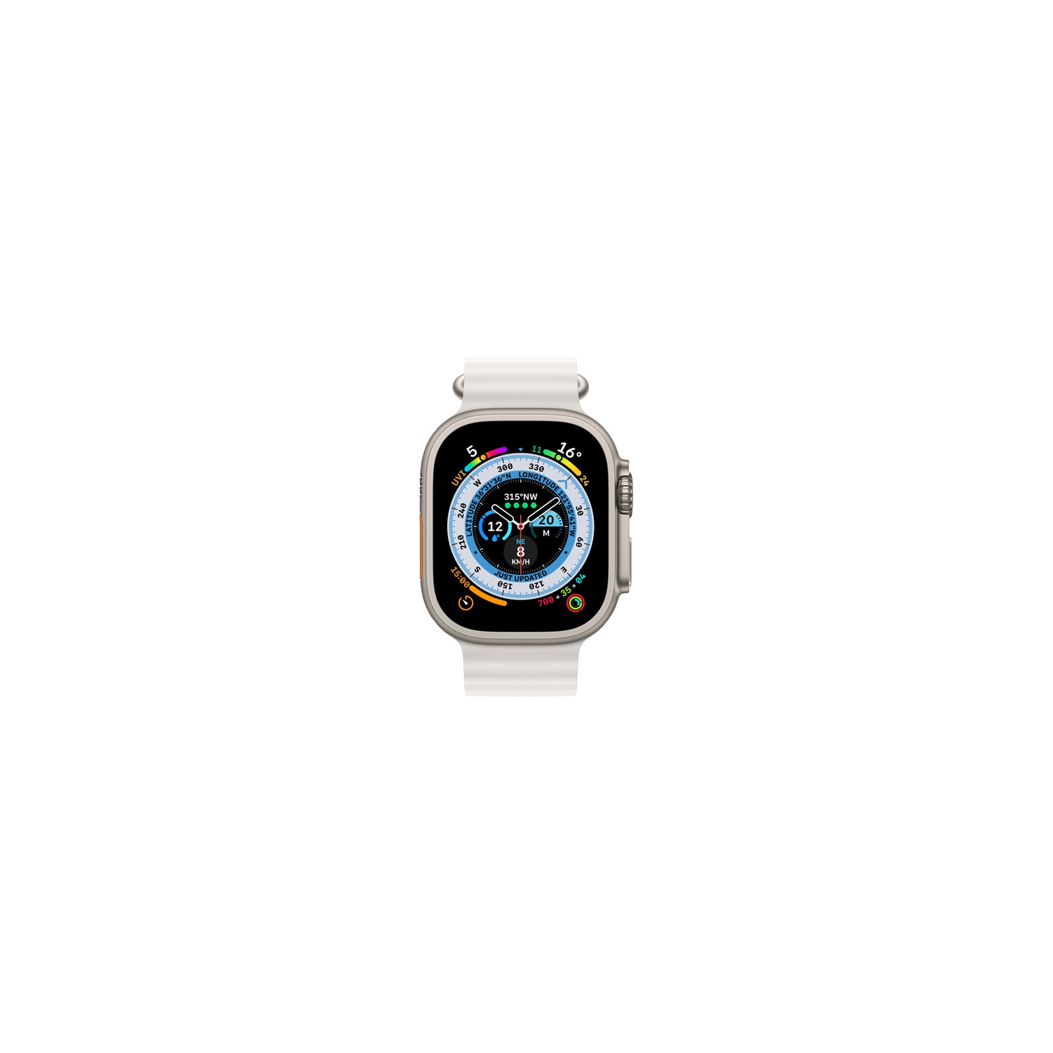 Refurbished - Apple Watch Ultra (GPS + Cellular) 49mm Titanium Case with White Ocean Band
