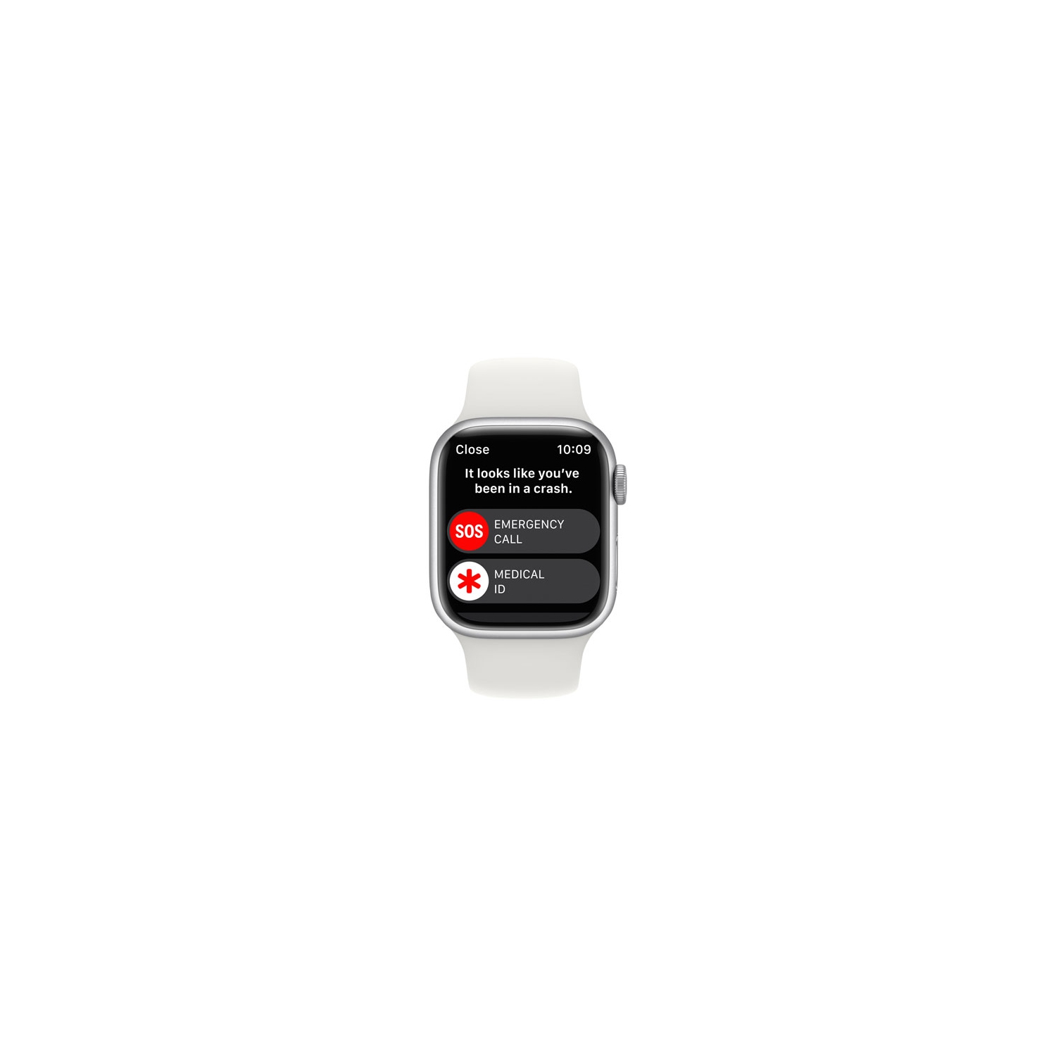 Refurbished - Apple Watch Series 8 (GPS) 41mm Silver Aluminum Case with White Sport Band - Small / Medium