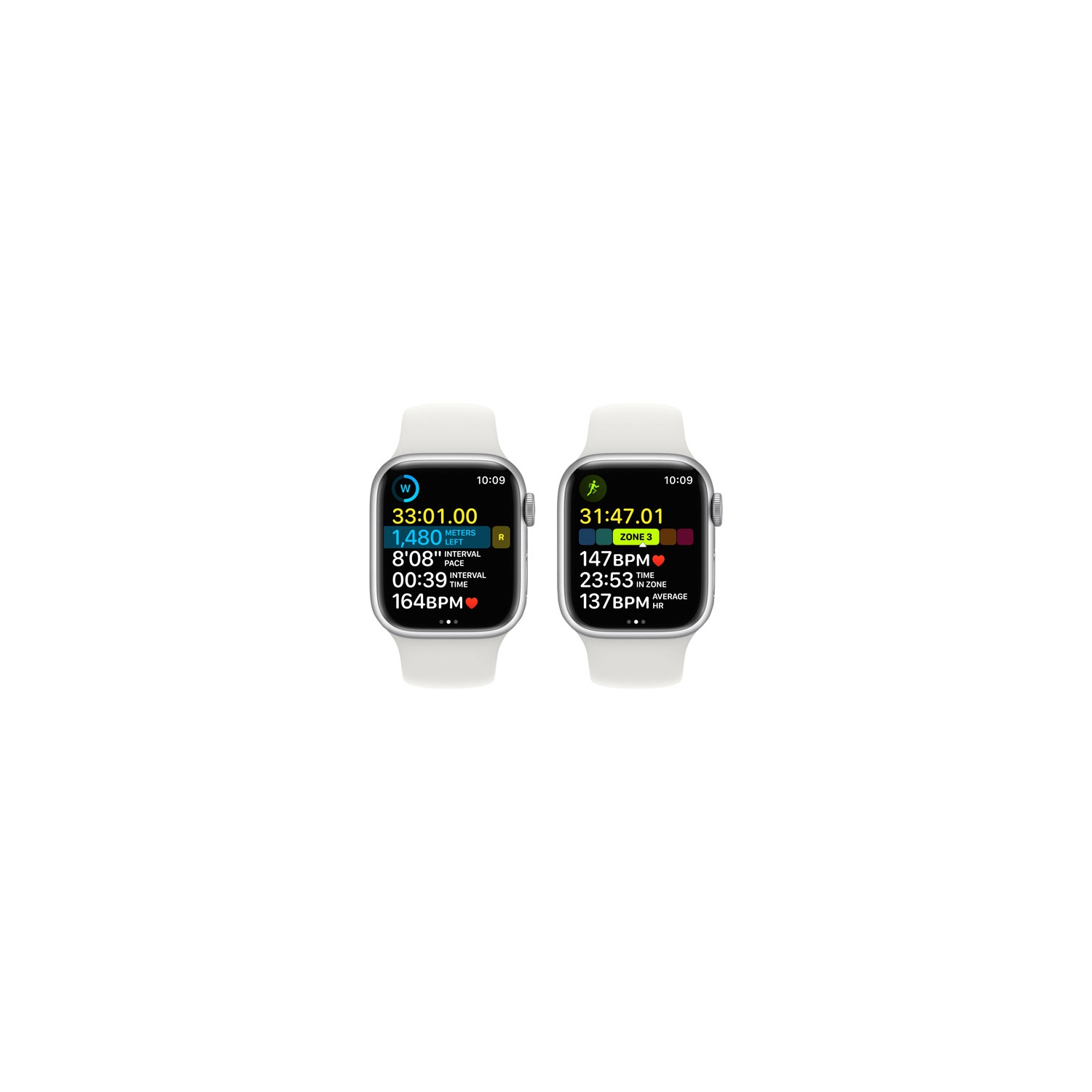 Refurbished - Apple Watch Series 8 (GPS) 41mm Silver Aluminum Case with White Sport Band - Small / Medium