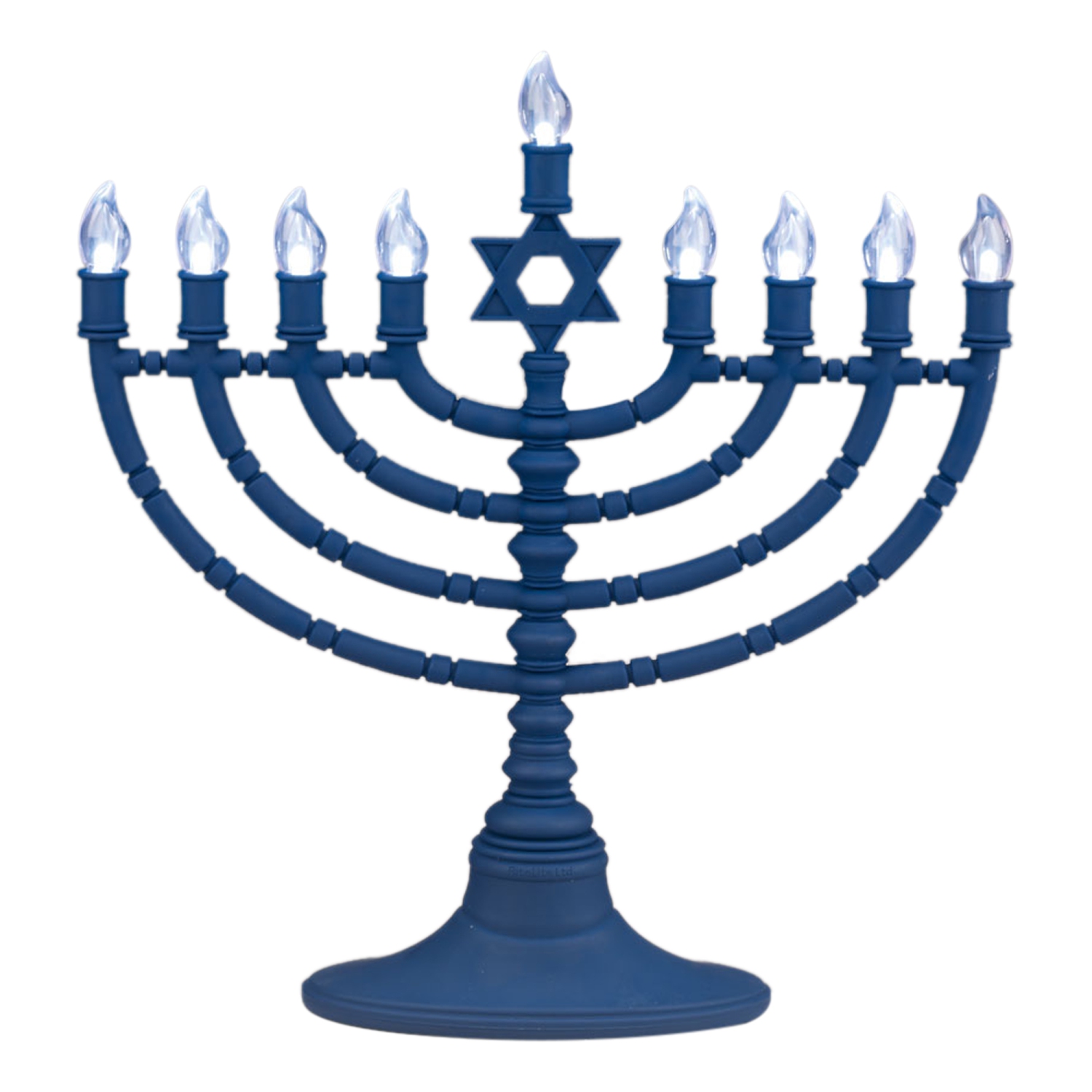 11.5-Inch Blue Star of David Hanukkah Menorah LED Bulbs