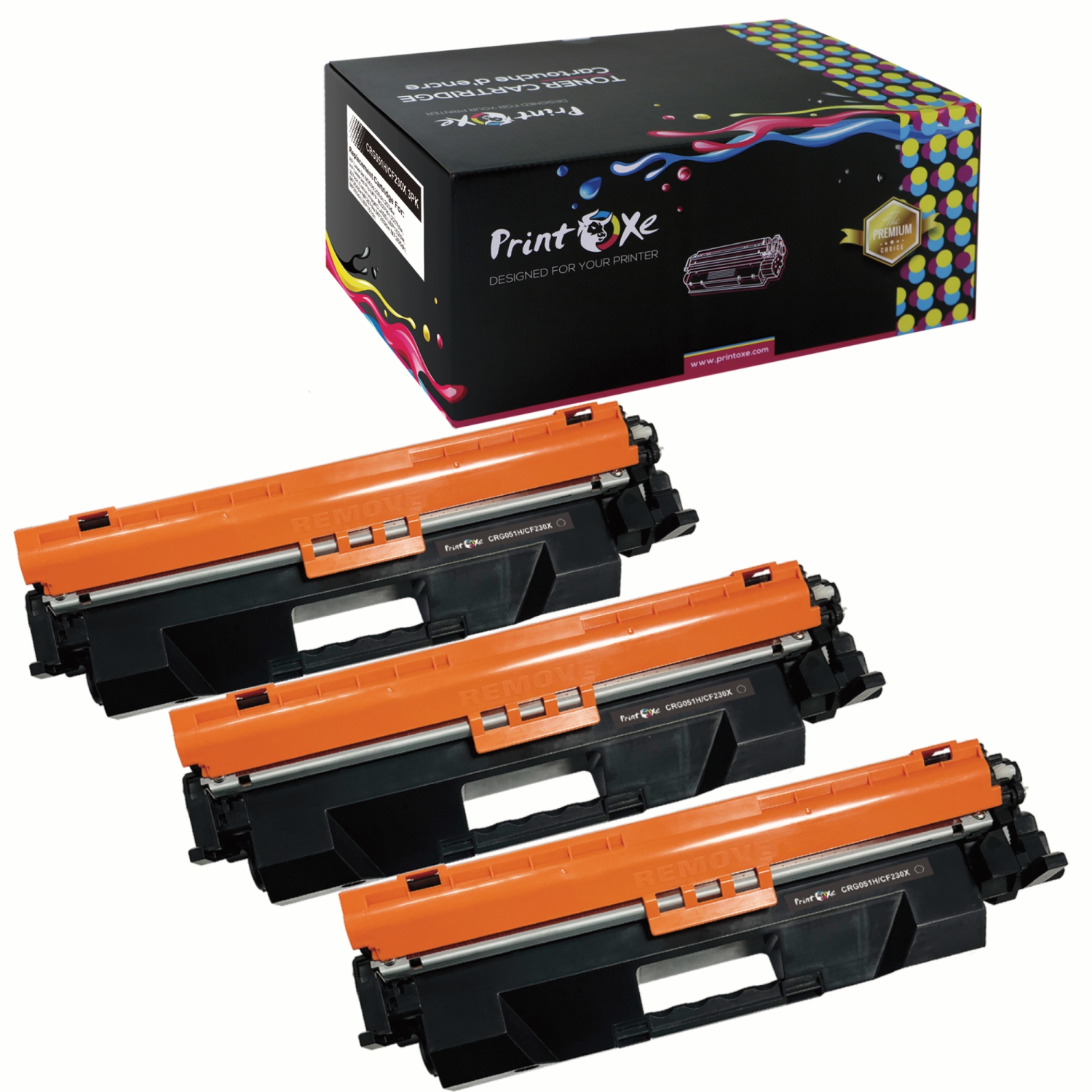 PRINTOXE® CRG 051H / CF230X compatible avec HP & Canon - 3 cartouches de toner pour LaserJet M203 MFP série M227 et ImageClass MF263 MF264 MF267