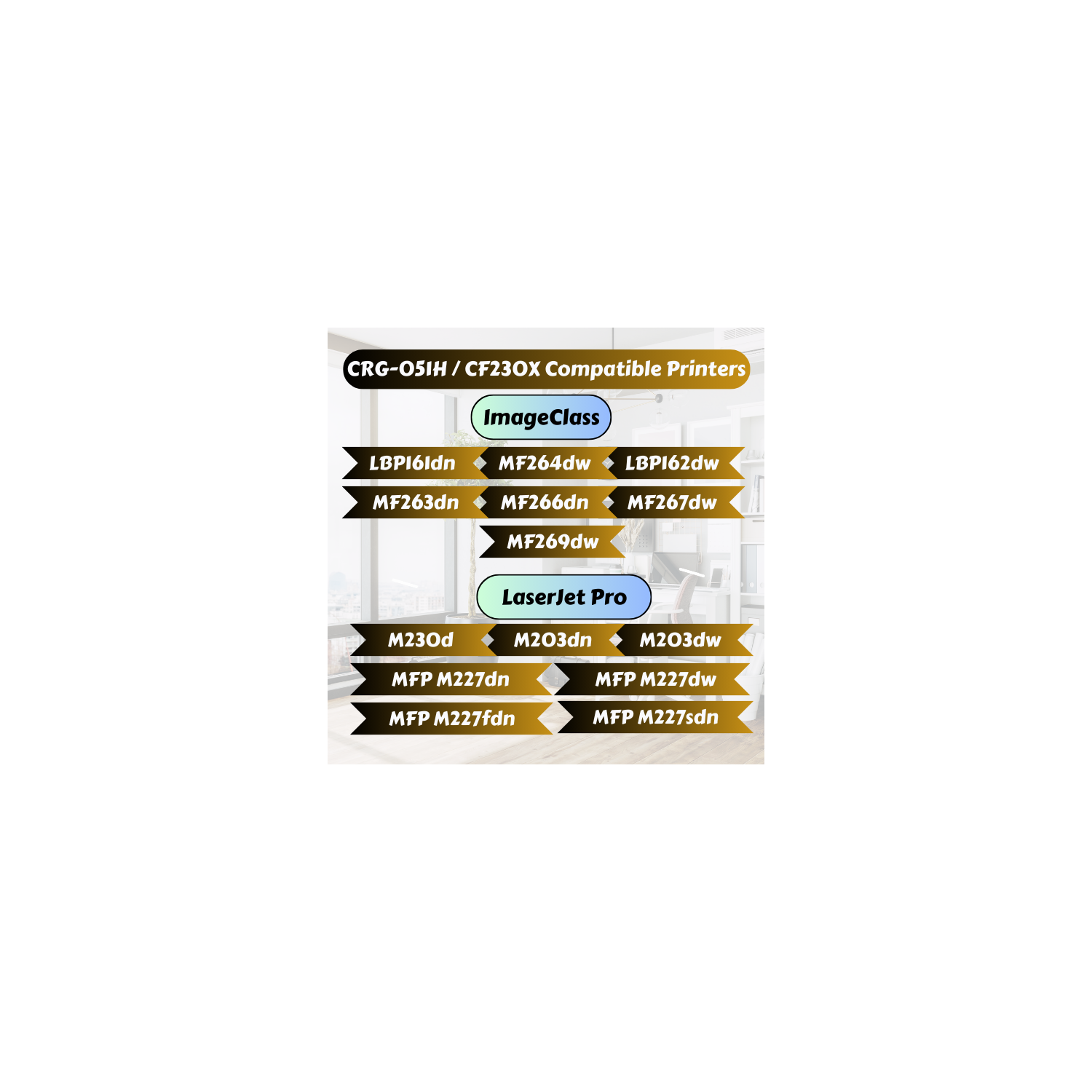 PRINTOXE® CRG 051H / CF230X compatible avec HP & Canon - 3 cartouches de toner pour LaserJet M203 MFP série M227 et ImageClass MF263 MF264 MF267