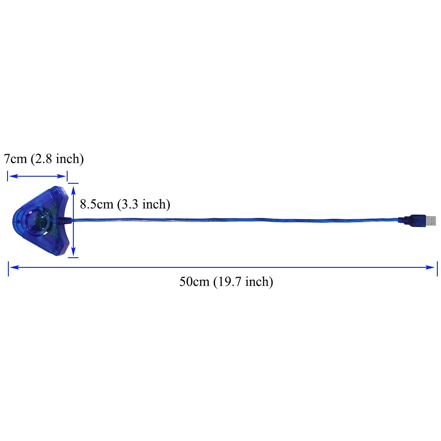 Convertisseur d'adaptateur de contrôleur PS1 PS2 vers PC USB 2.0 Compatible avec le contrôleur filaire Sony PS2
