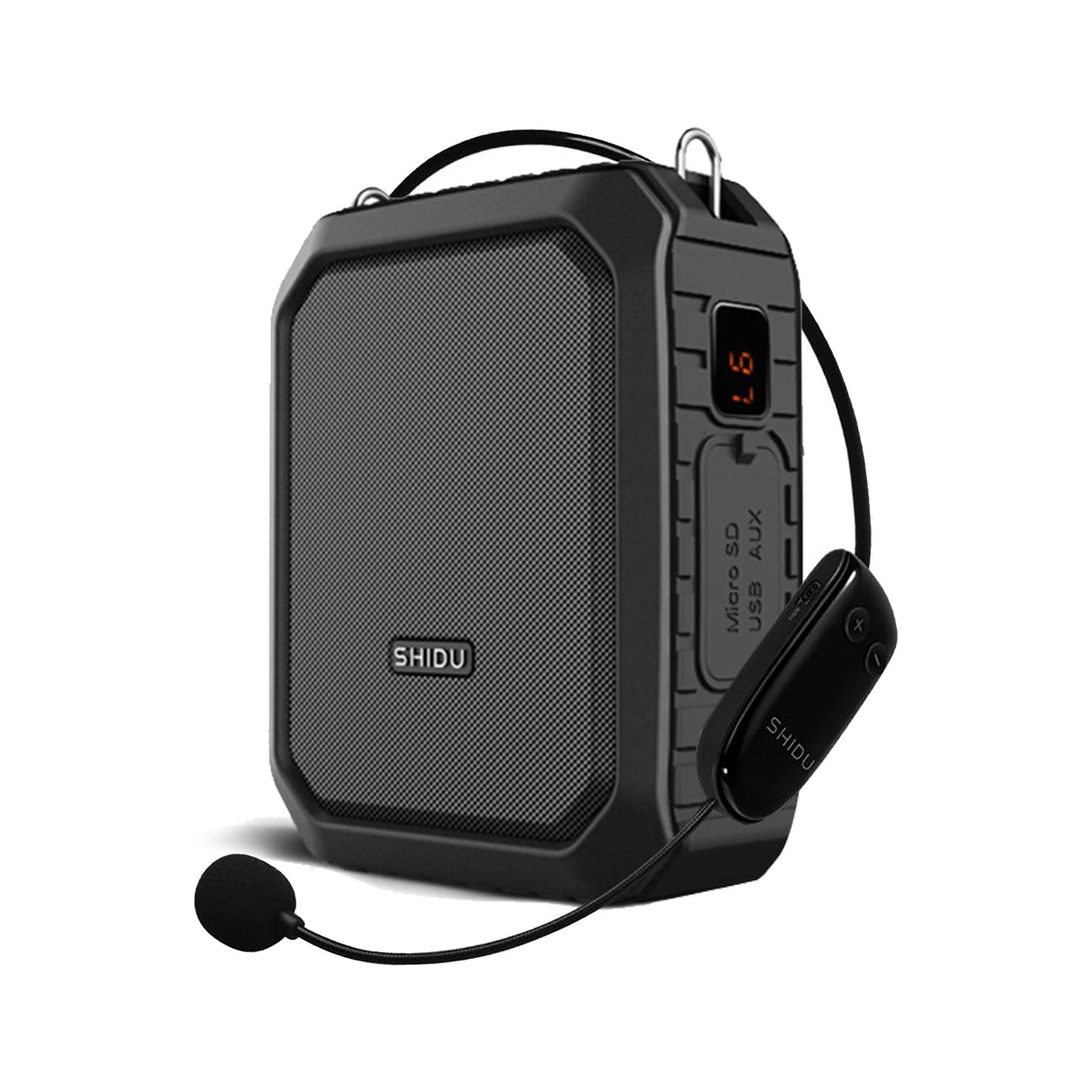 Amplificateur vocal portatif étanche avec microphone sans fil Bluetooth 5,0 Megaphone Haut-parleur 4400&nbsp;mAh 18&nbsp;W