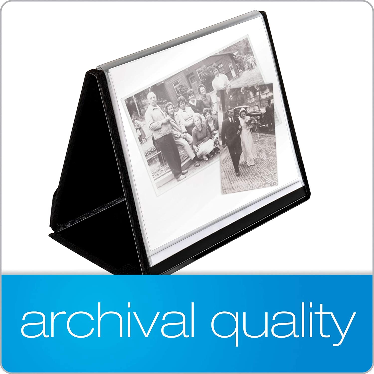 By TOPS Products – Livre de présentation horizontal pour chevalet, format de feuille de 8.5 x 11 po, capacité de 40 pages, noir