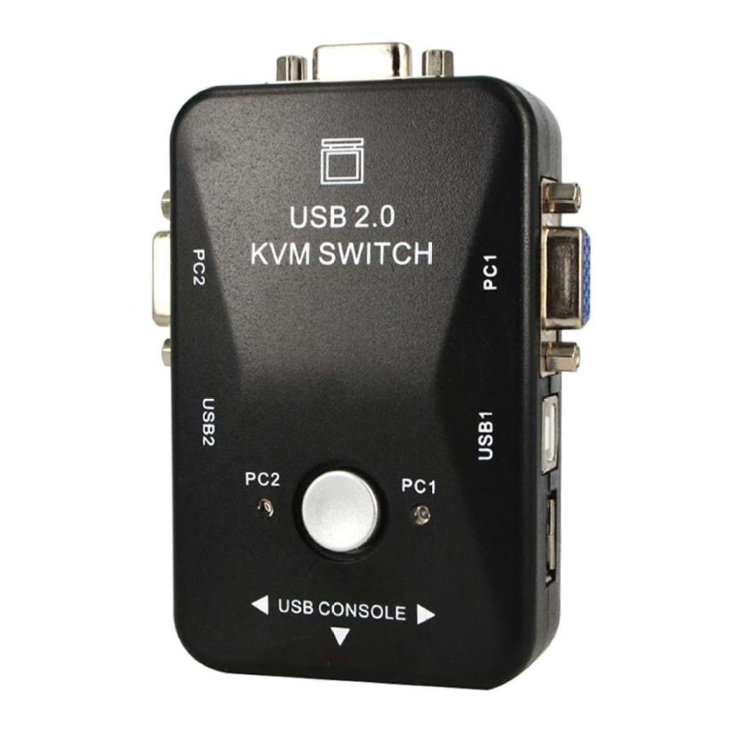 Boîtier de commutation KVM USB 2.0 VGA/SVGA pour partager la souris du clavier du moniteur