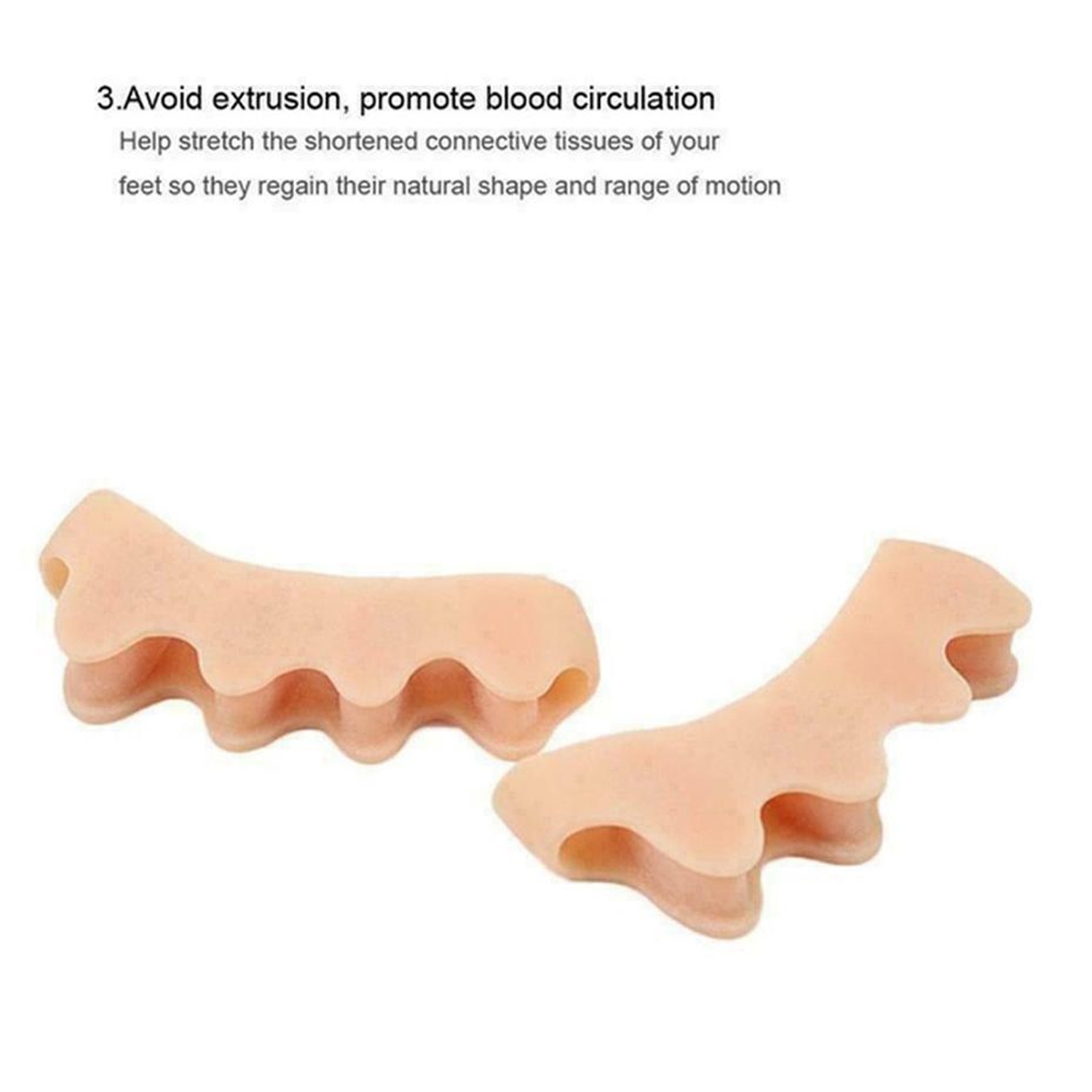 Soulagement de la douleur Pied Gel Séparateur d'orteils Corriger et aligner Silicone de qualité médicale