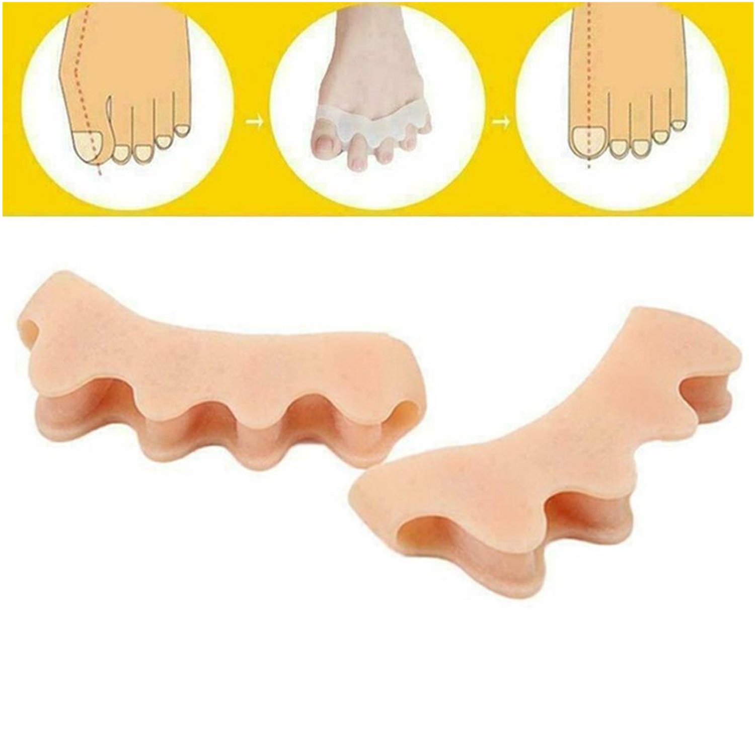 Soulagement de la douleur Pied Gel Séparateur d'orteils Corriger et aligner Silicone de qualité médicale