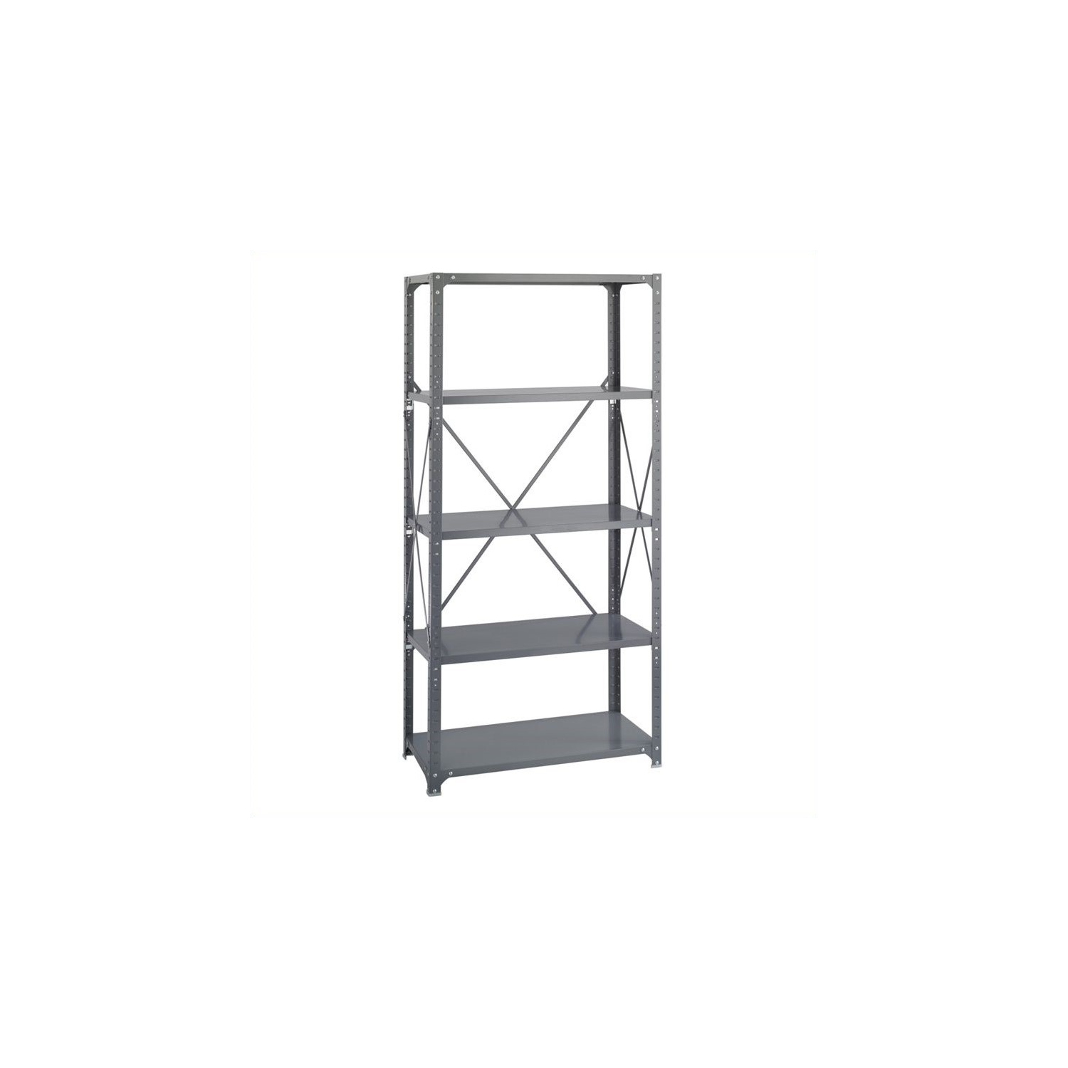 Pemberly Row 36 x 18 Commercial 5 Shelf Kit in Dark Grey Finish