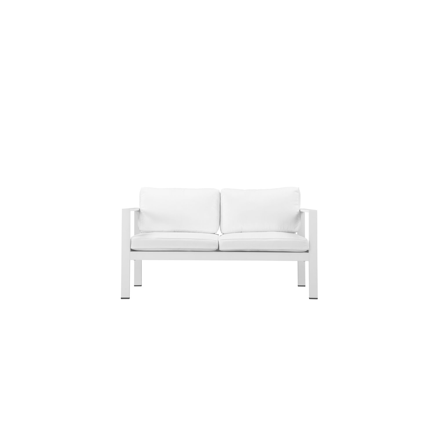 Pangea Home Karen 4-piece Modern Aluminum Frame Outdoor Sofa Set in White