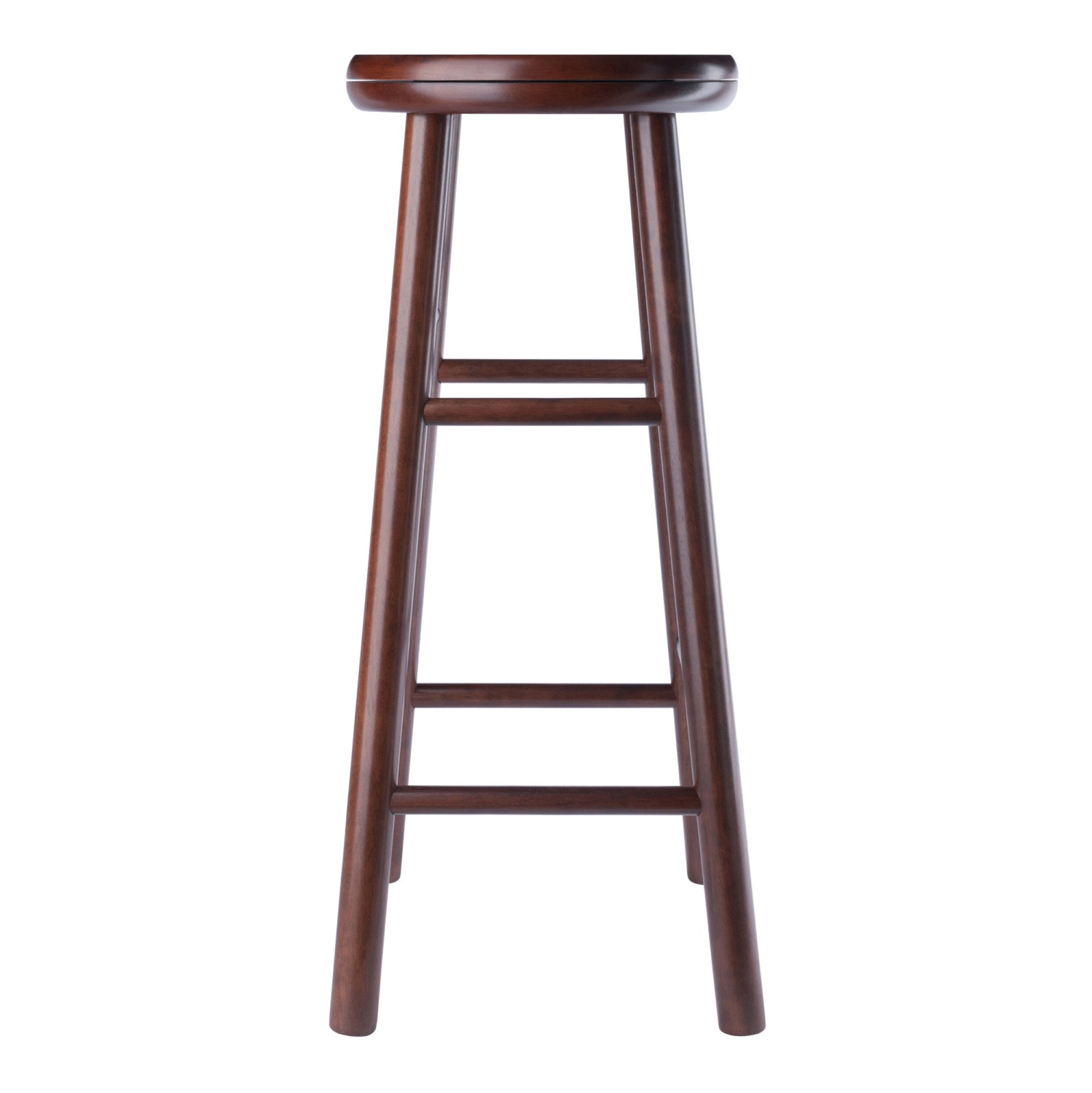 Ensemble de 2 tabourets de bar à siège pivotant Wood Selby - noyer