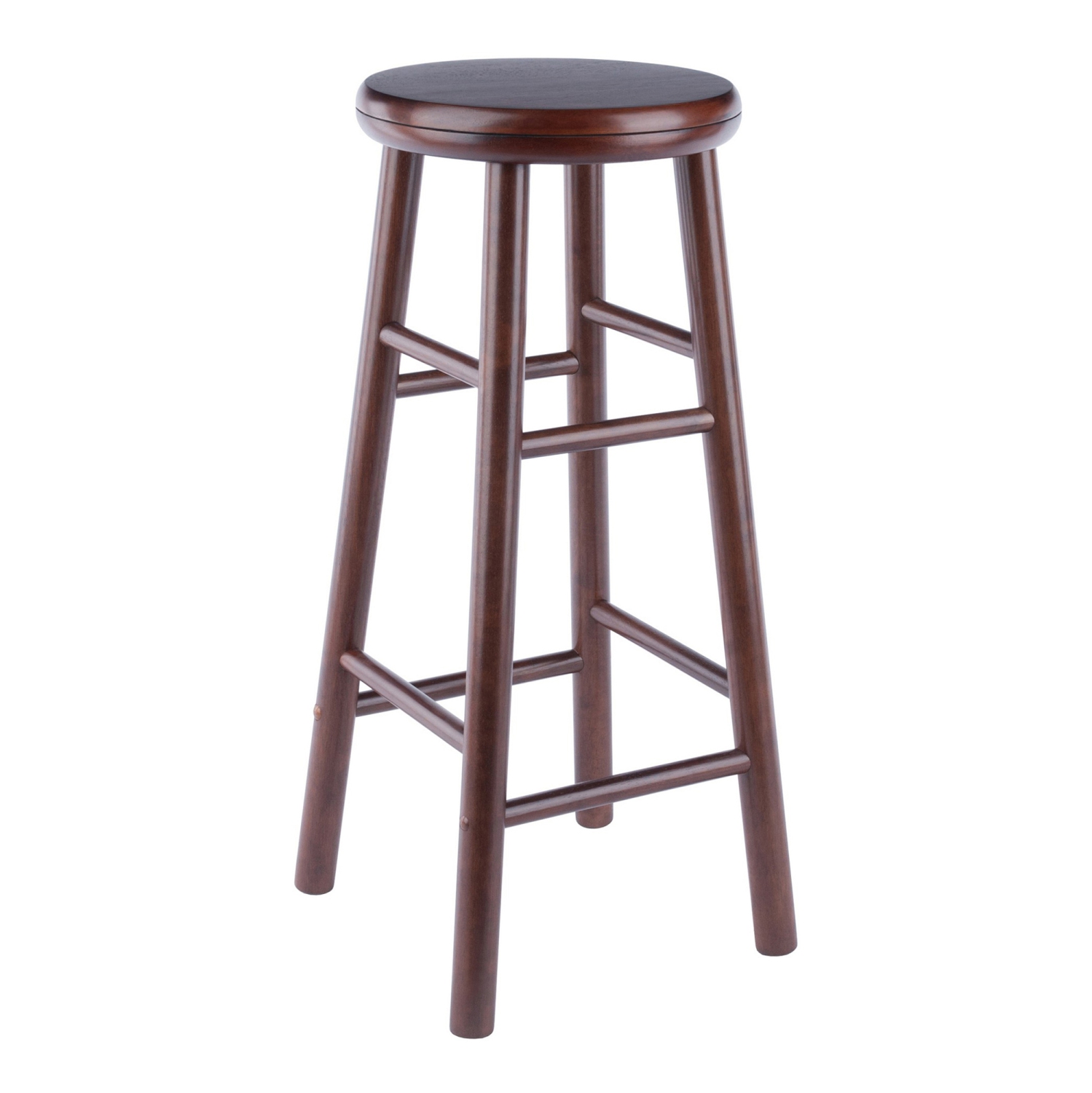 Ensemble de 2 tabourets de bar à siège pivotant Wood Selby - noyer