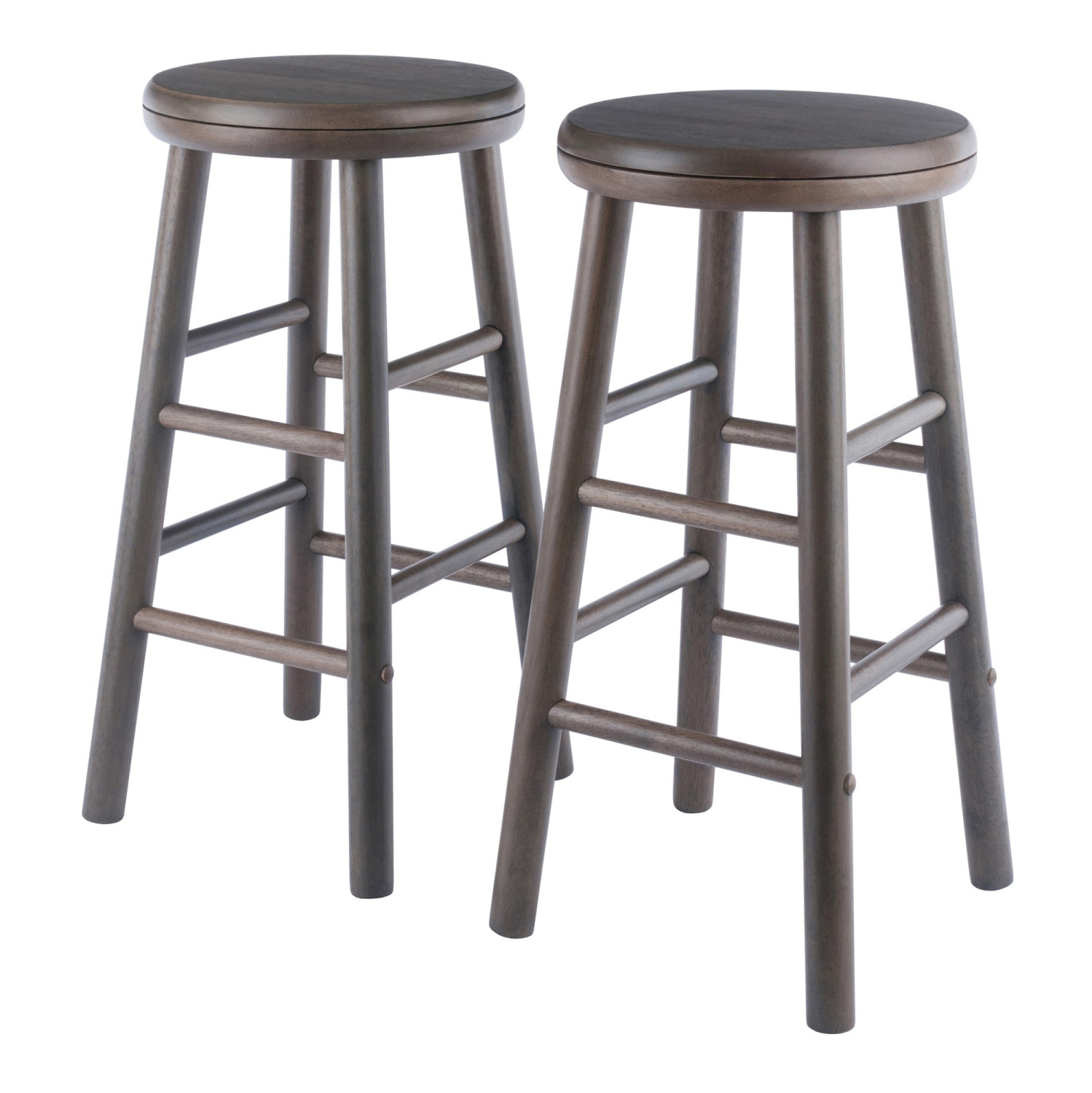 Shelby 2-Piece Swivel Seat Counter Stool Set - Oyster Gray
