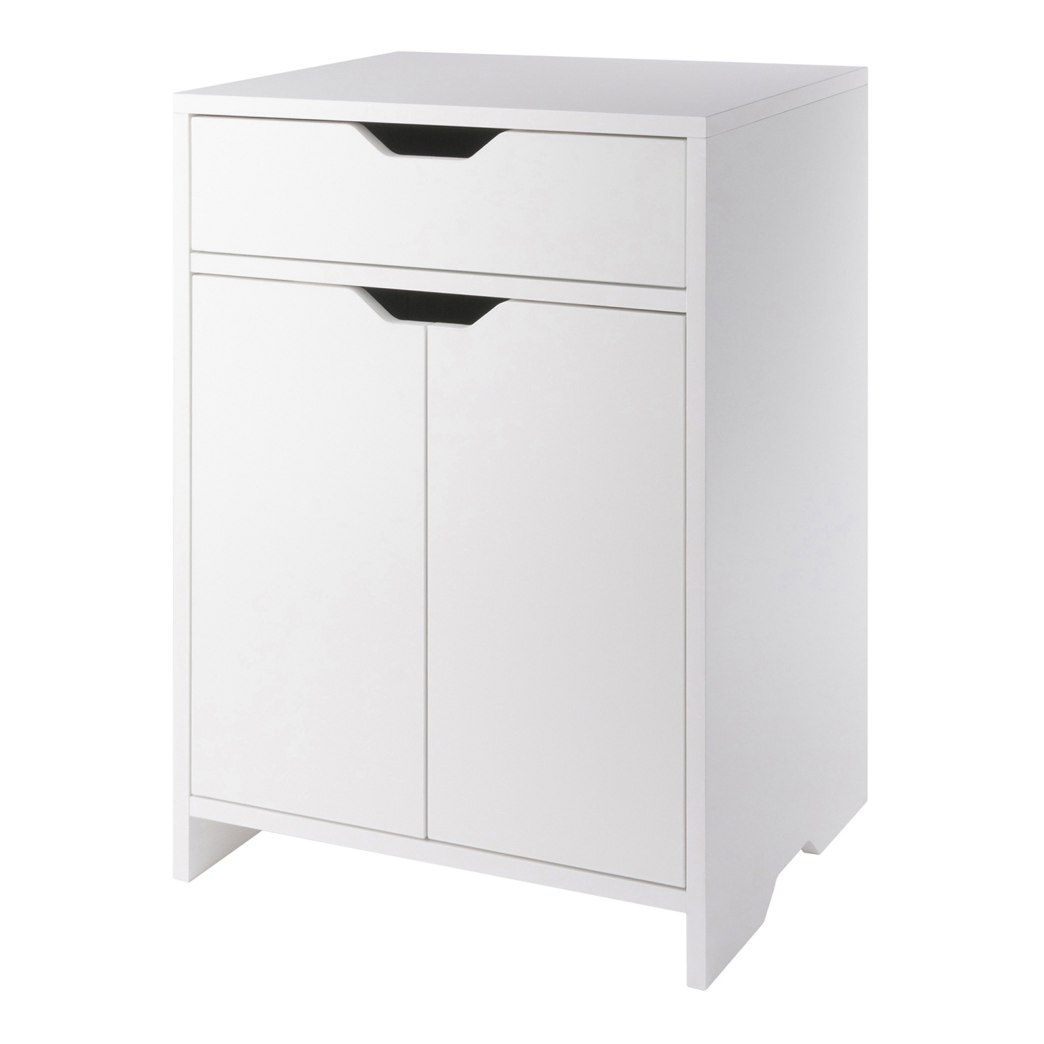 Armoire de rangement à 2 tablettes Nova avec armoire de rangement à 1 tiroir - Blanc