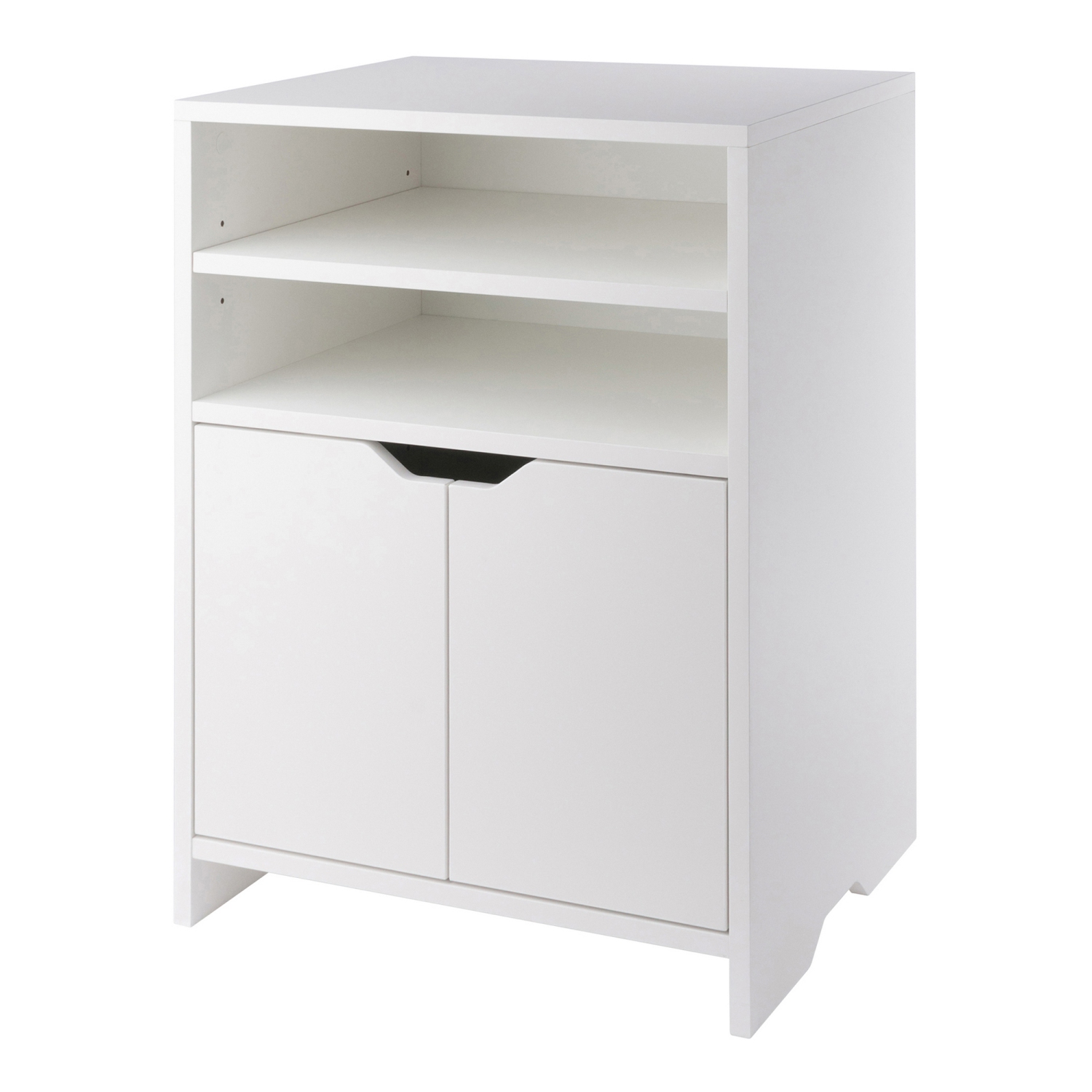 Priyas Home Goods Nova Armoire de rangement à étagère ouverte Blanc