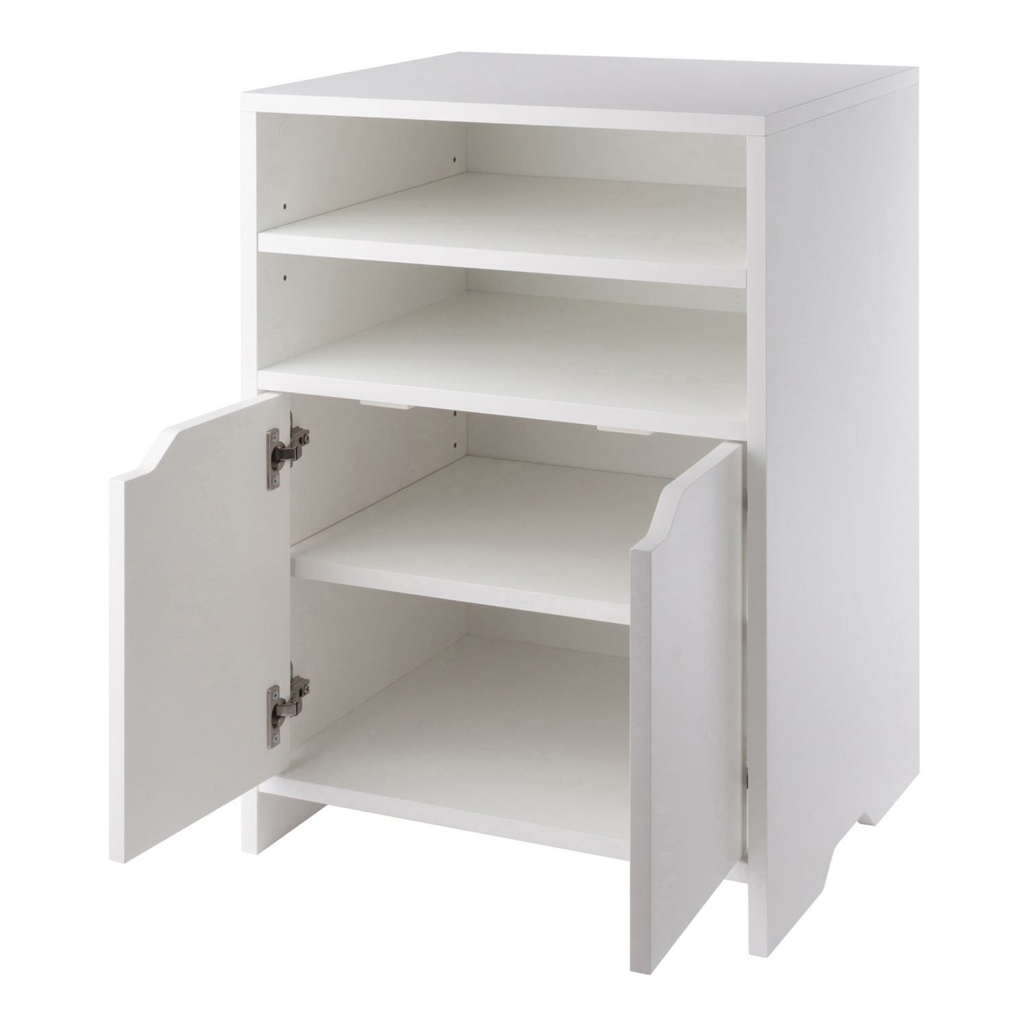 Priyas Home Goods Nova Armoire de rangement à étagère ouverte Blanc