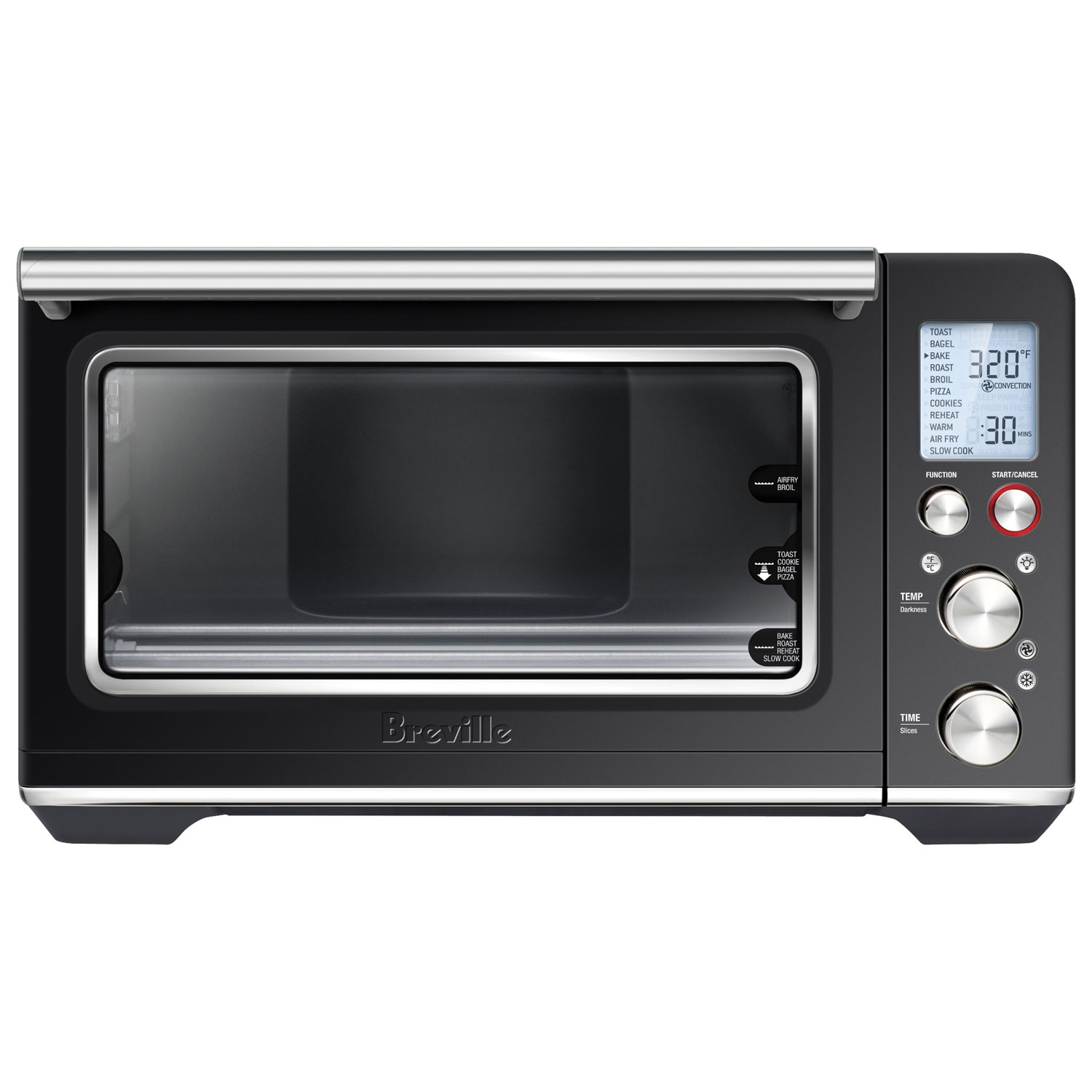 Refurbished (Good) - Breville Smart Oven Air Fryer Convection Toaster Oven - 0.8 Cu. Ft./22.6L - Black Truffle - Remanufactured by Breville