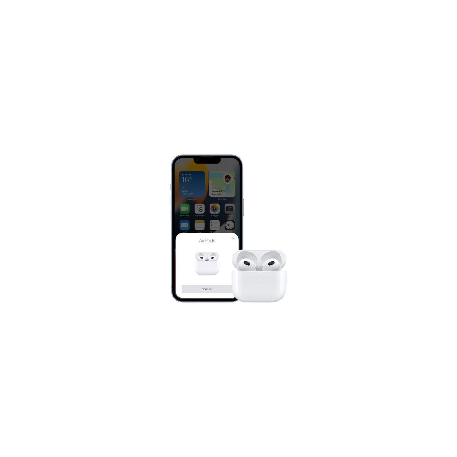 Refurbished - Apple AirPods (3rd generation) In-Ear True Wireless Earbuds with Lightning Charging Case - White