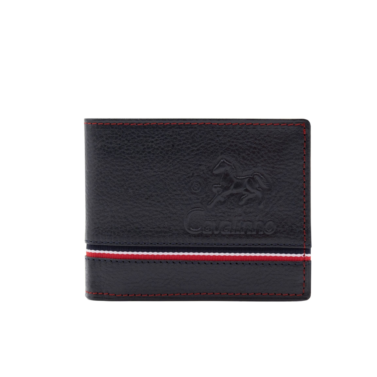 Cavalinho Trifold Leather Wallet - Navy - handmade in Portugal & RFID protected