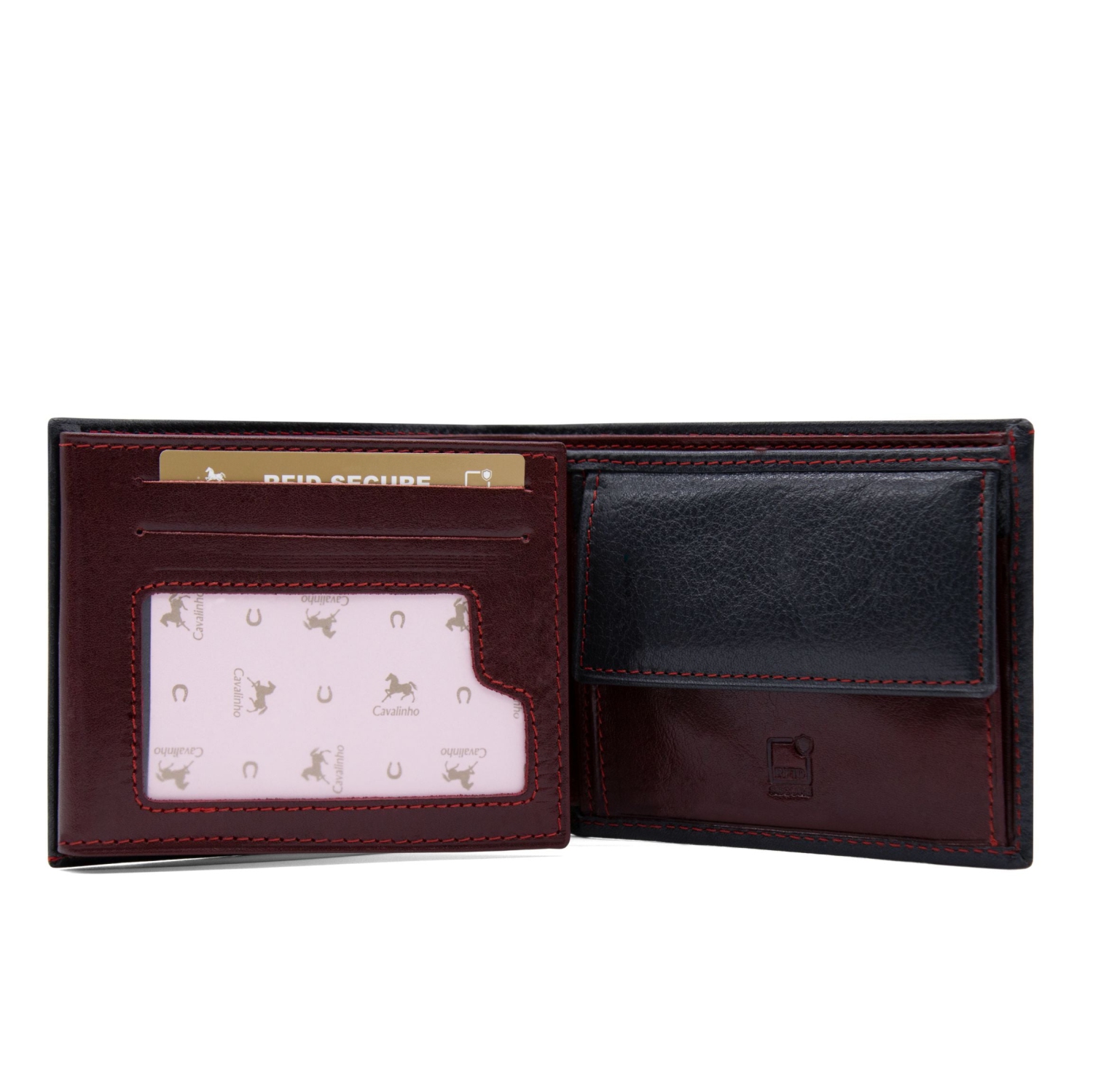 Cavalinho Trifold Leather Wallet - Navy - handmade in Portugal & RFID protected