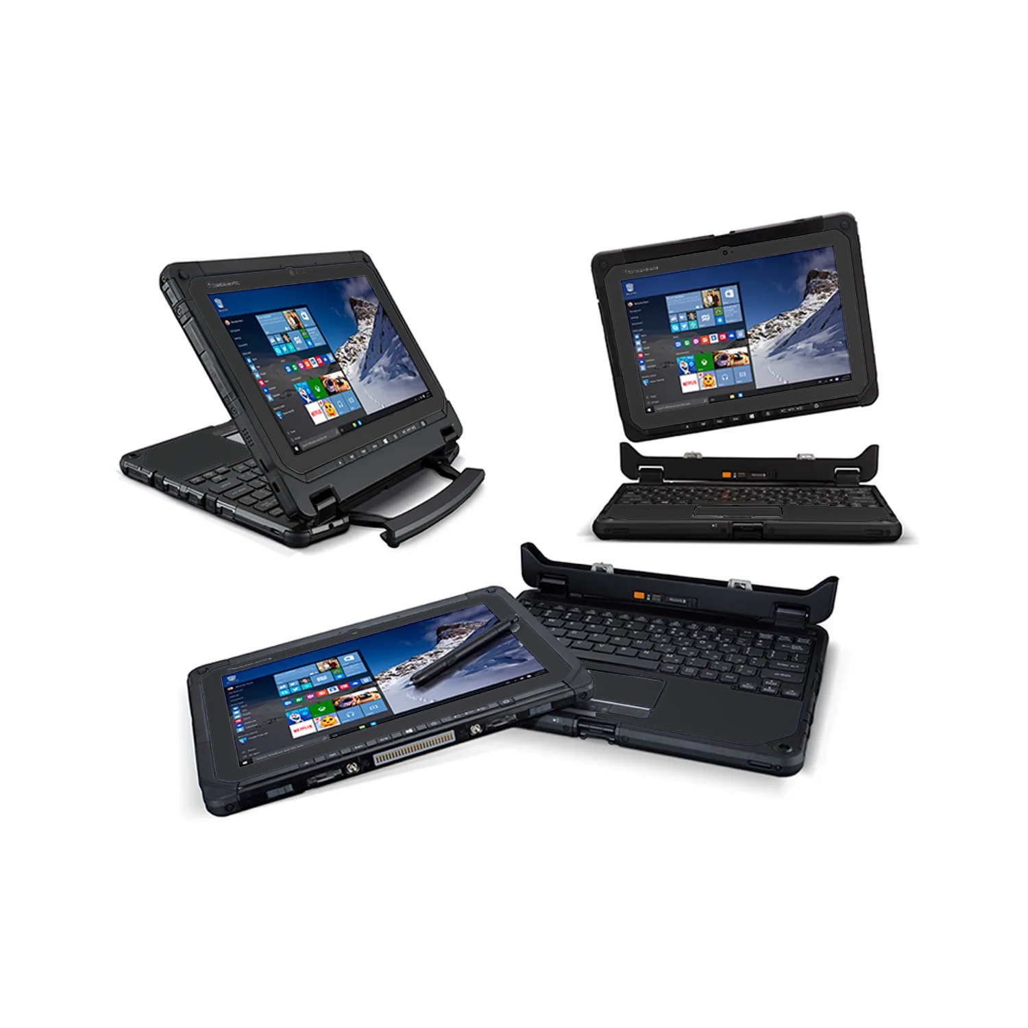 Remis à neuf – Noir Toughbook CF-20 de Panasonic – caméra Web HD – tablette portable 2-en-1 – écran tactile – disque SSD 2 To – clavier