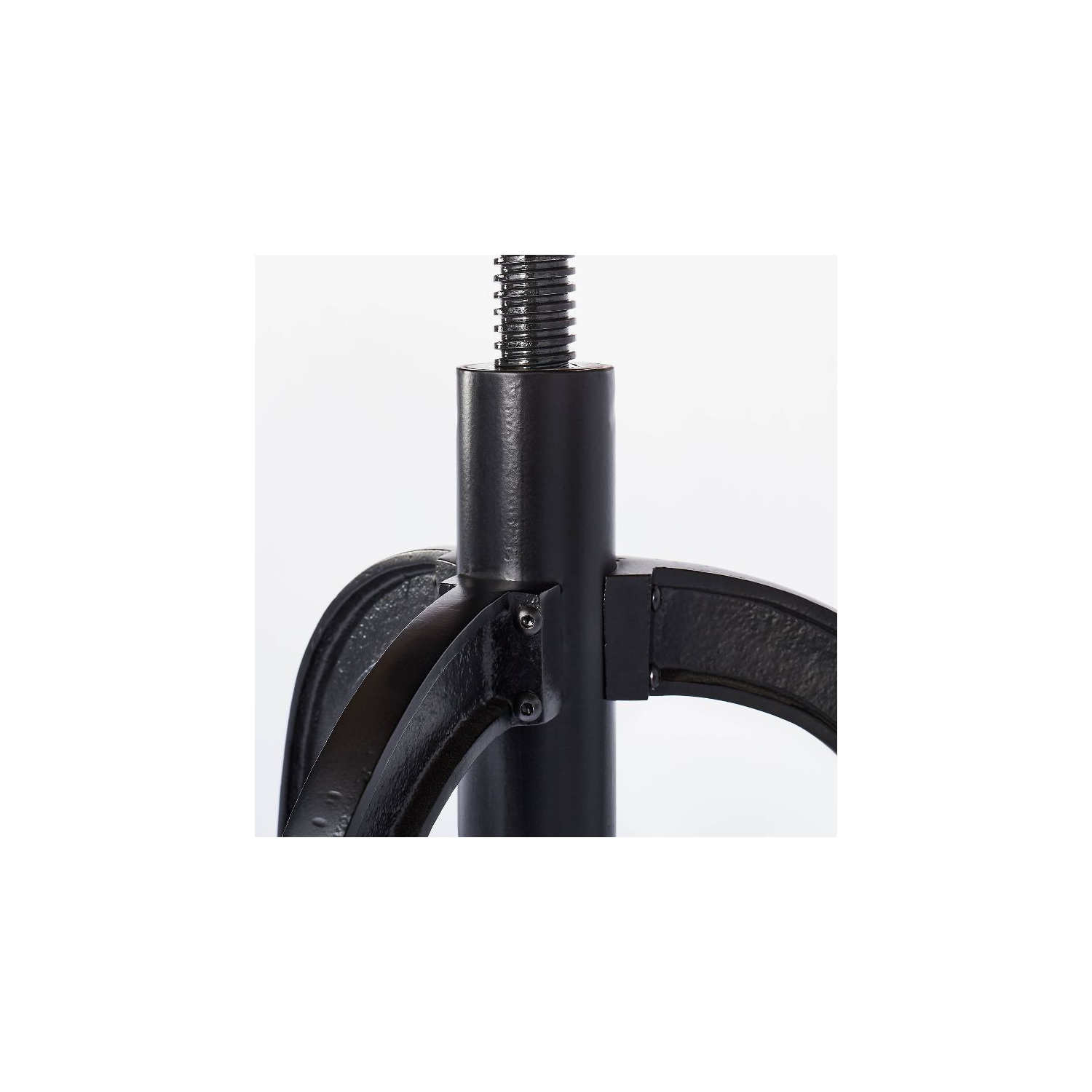 Round Wood End Table With Adjustable Height - Brown