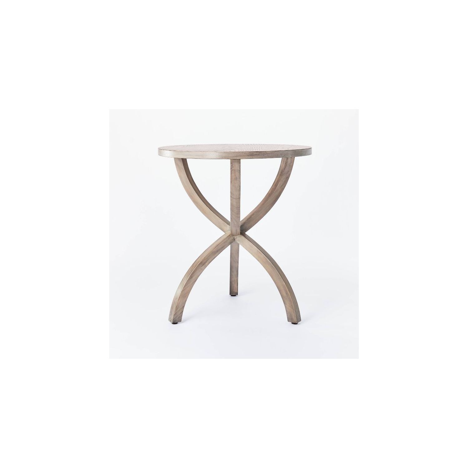 Table d'appoint Mesa Verde en bois à pieds courbés - Gris