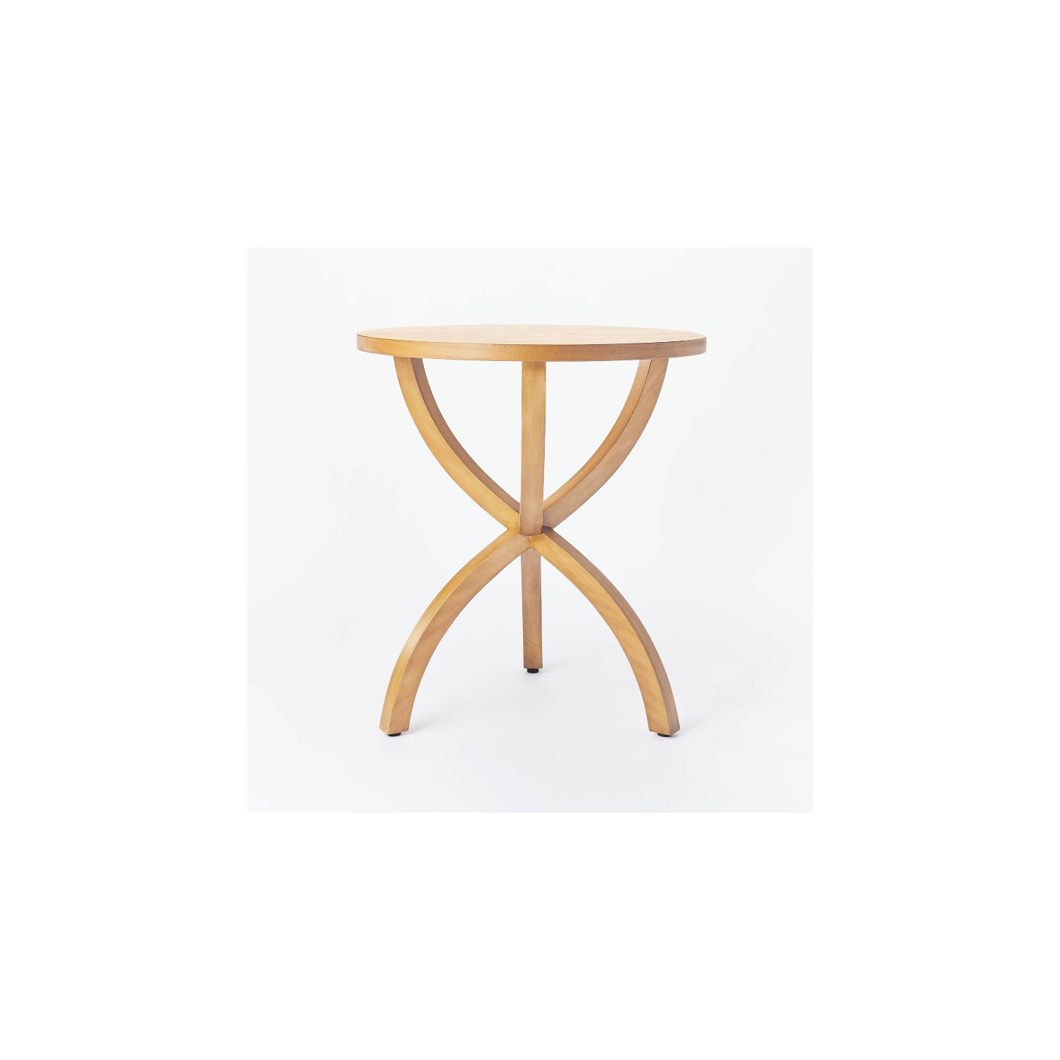 Mesa Verde Wood Curved Leg Accent Table - Natural