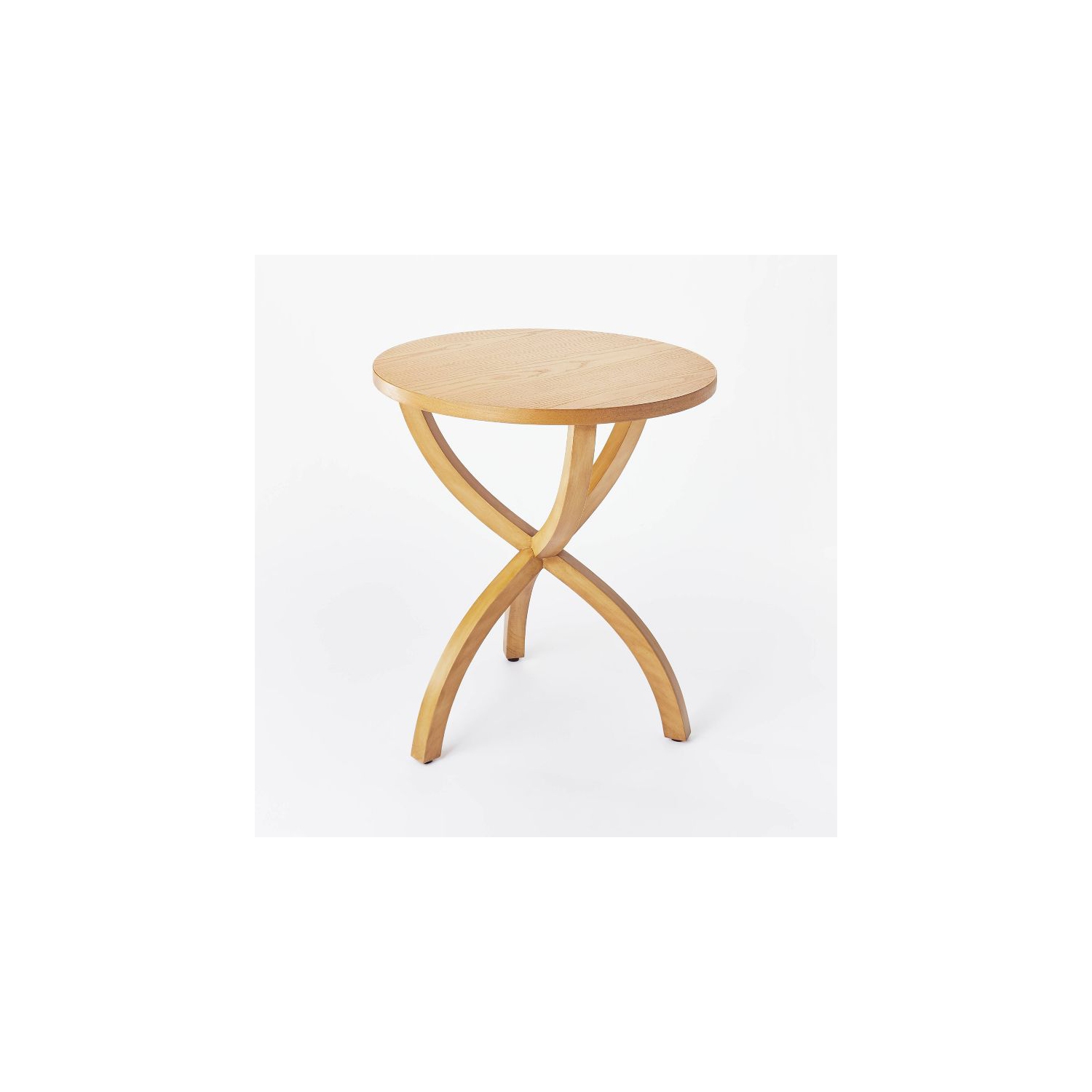 Mesa Verde Wood Curved Leg Accent Table - Natural