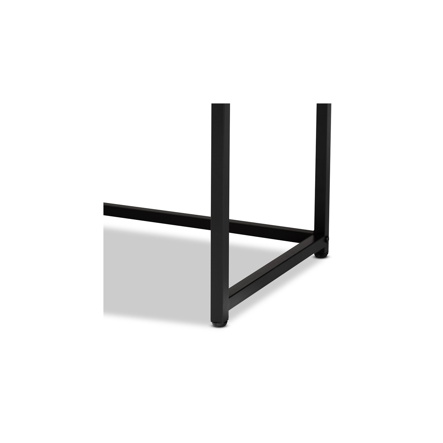 Baxton Studio Ardon Light Brown Finished Wood and Metal 2-Door Storage Cabinet