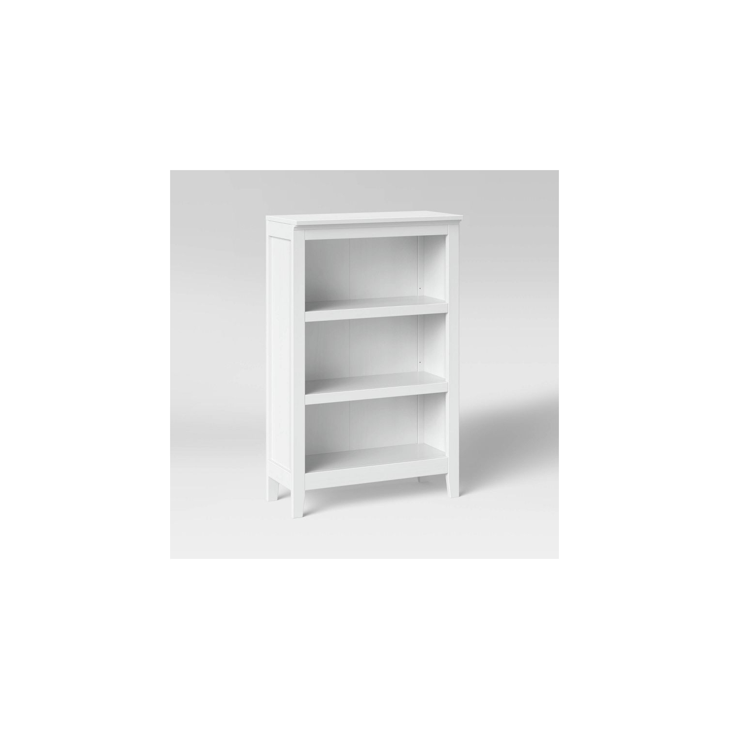 48" Carson 3 Shelf Bookcase - White