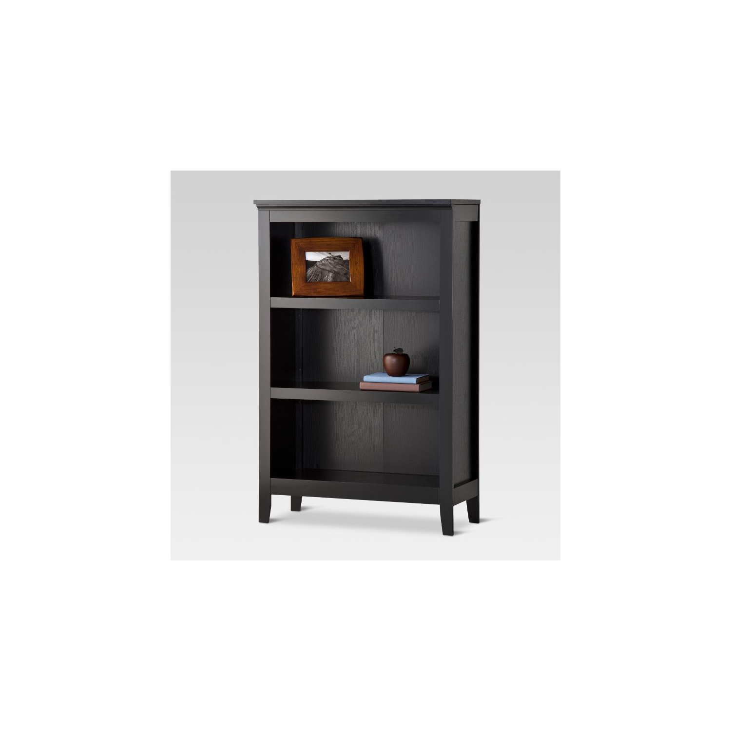 48" Carson 3 Shelf Bookcase - Black