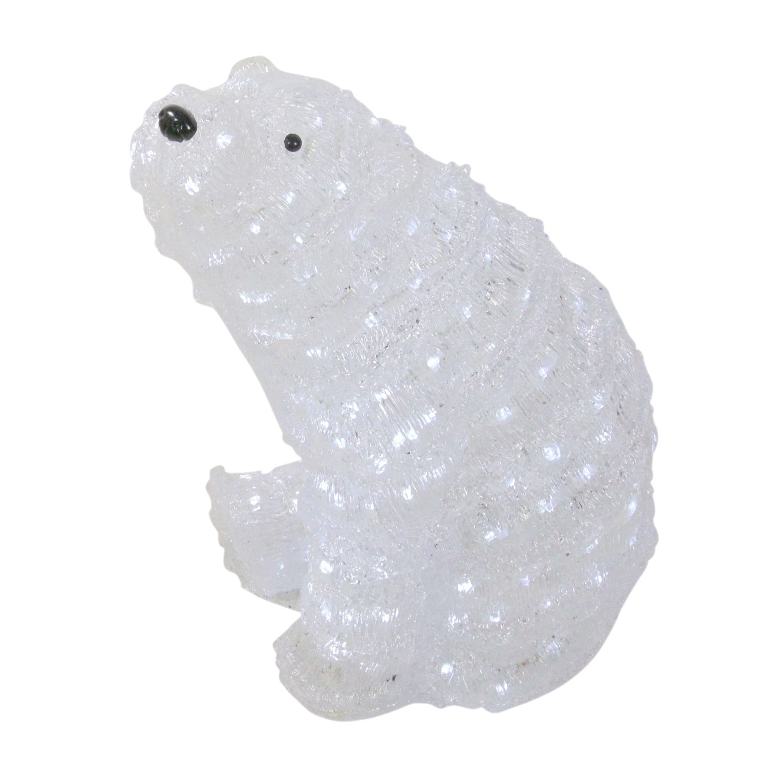 18.5" Lighted Commercial Grade Acrylic Polar Bear Christmas Display Decoration