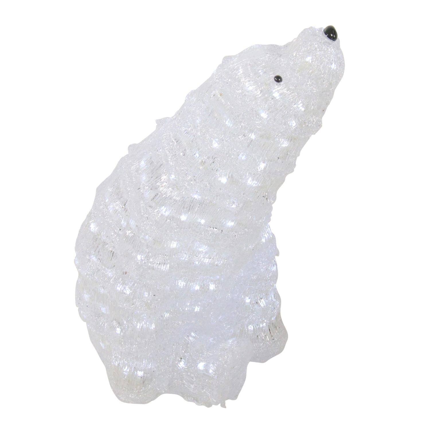 18.5" Lighted Commercial Grade Acrylic Polar Bear Christmas Display Decoration