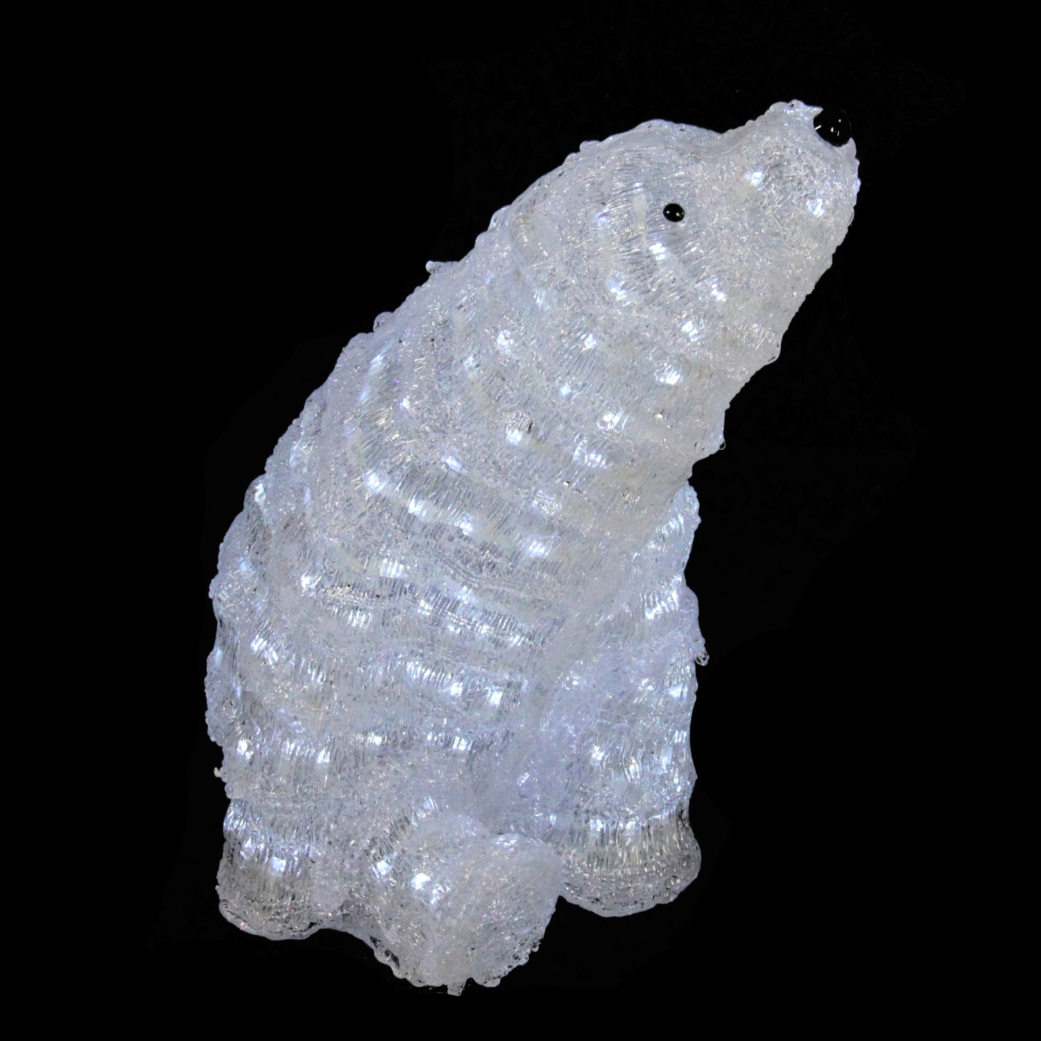 18.5" Lighted Commercial Grade Acrylic Polar Bear Christmas Display Decoration