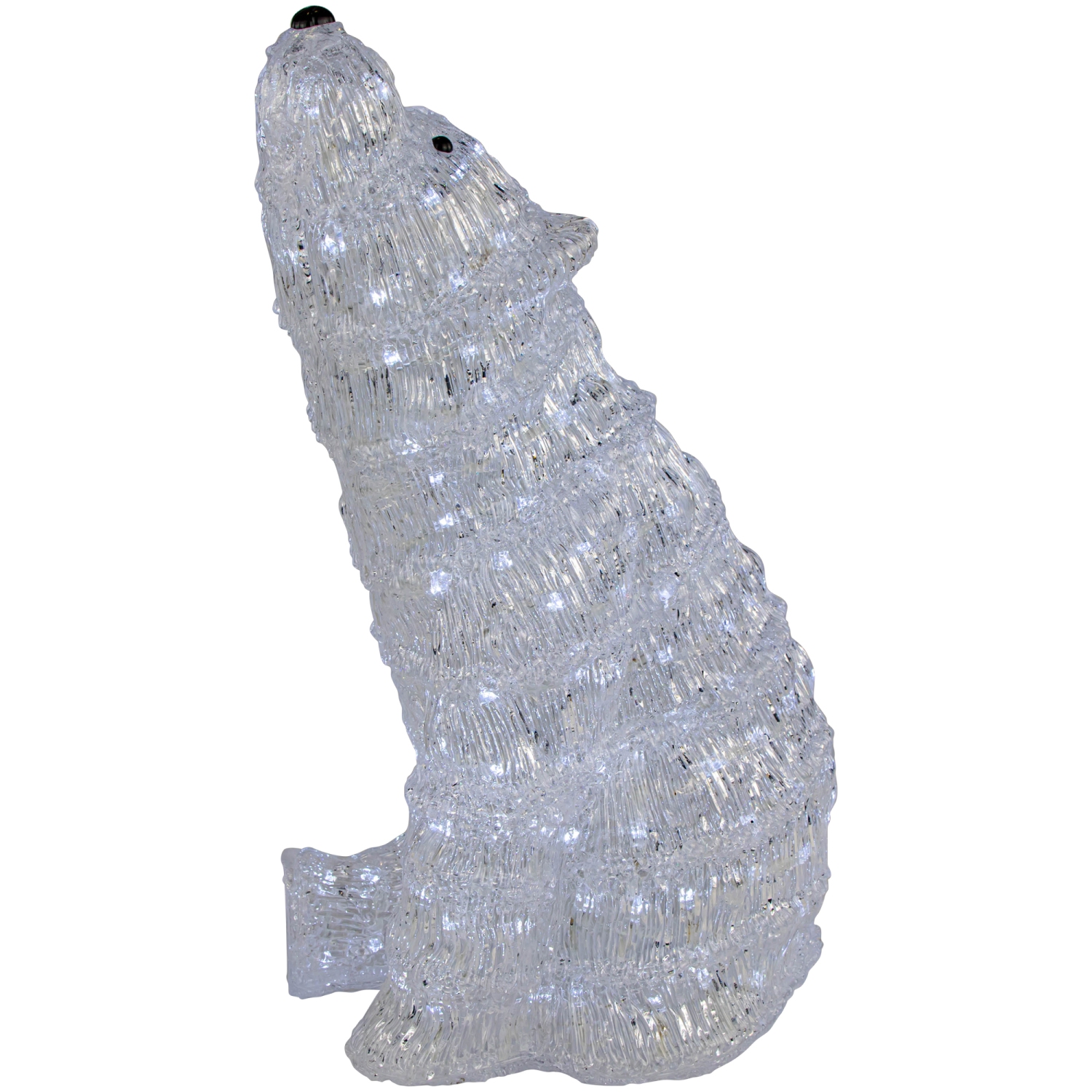 18.5" Lighted Commercial Grade Acrylic Polar Bear Christmas Display Decoration