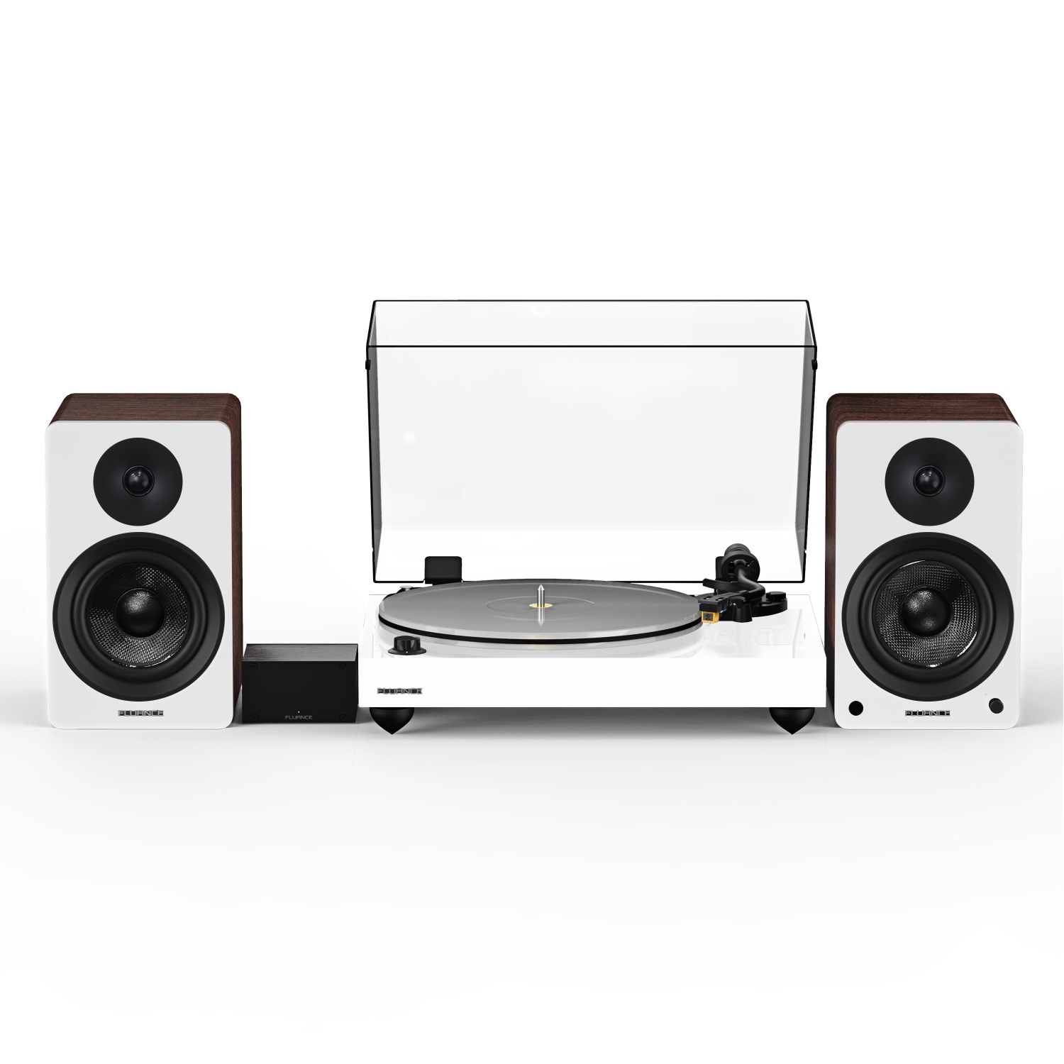 Fluance RT85N Reference High Fidelity Vinyl Turntable, PA10 Phono Preamp and Ai41 Powered 5" Stereo Bookshelf Speakers