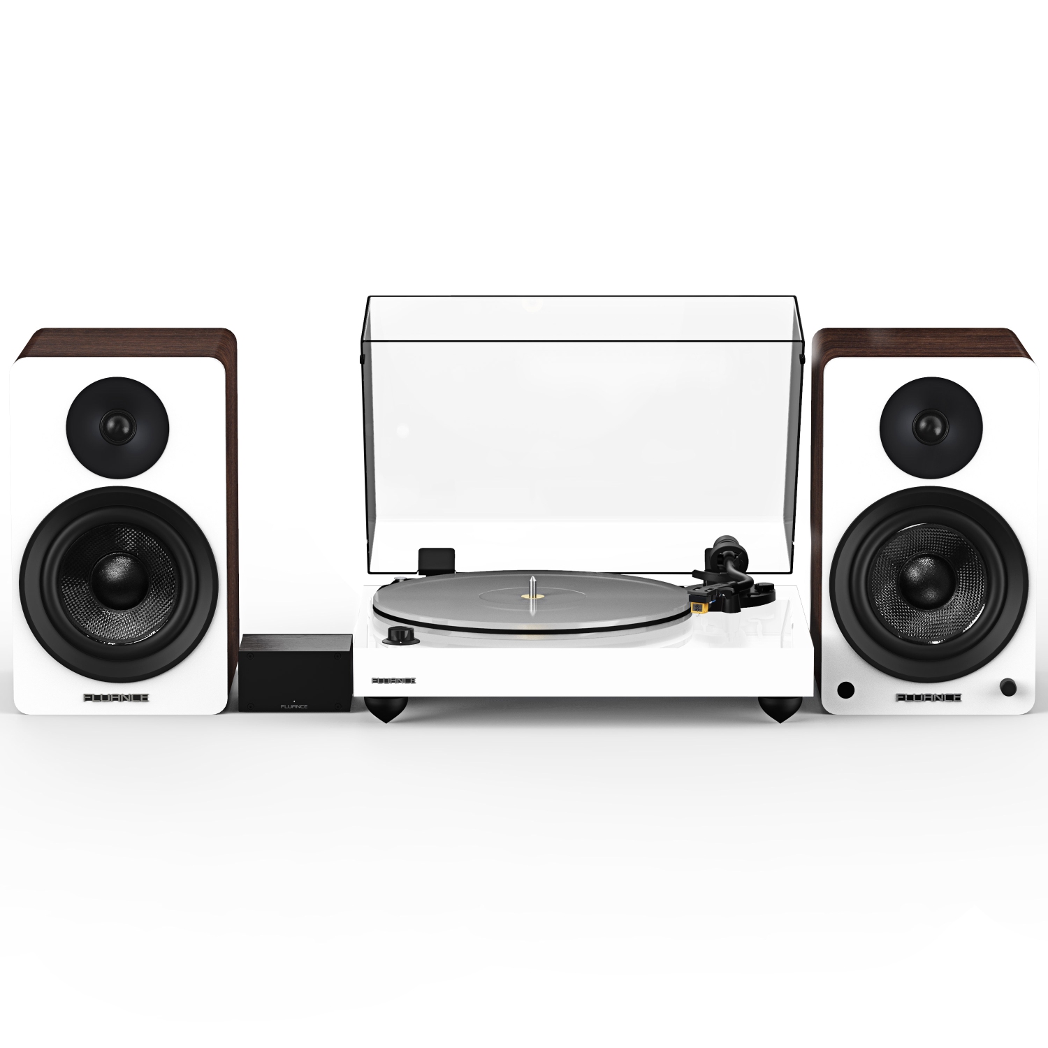 Fluance RT85N Reference High Fidelity Vinyl Turntable, PA10 Phono Preamp and Ai61 Powered 6.5" Stereo Bookshelf Speakers