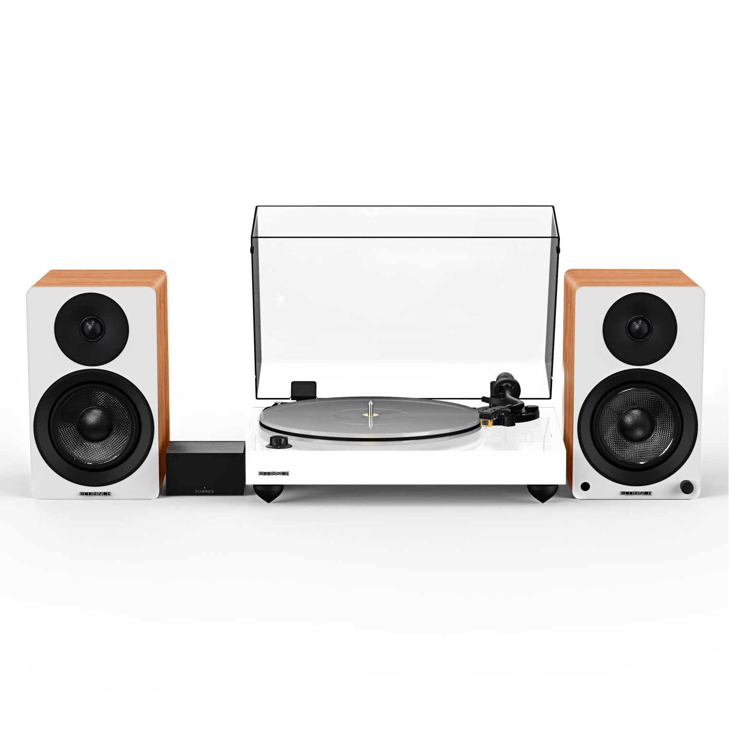 Fluance RT85N Reference High Fidelity Vinyl Turntable, PA10 Phono Preamp and Ai41 Powered 5" Stereo Bookshelf Speakers