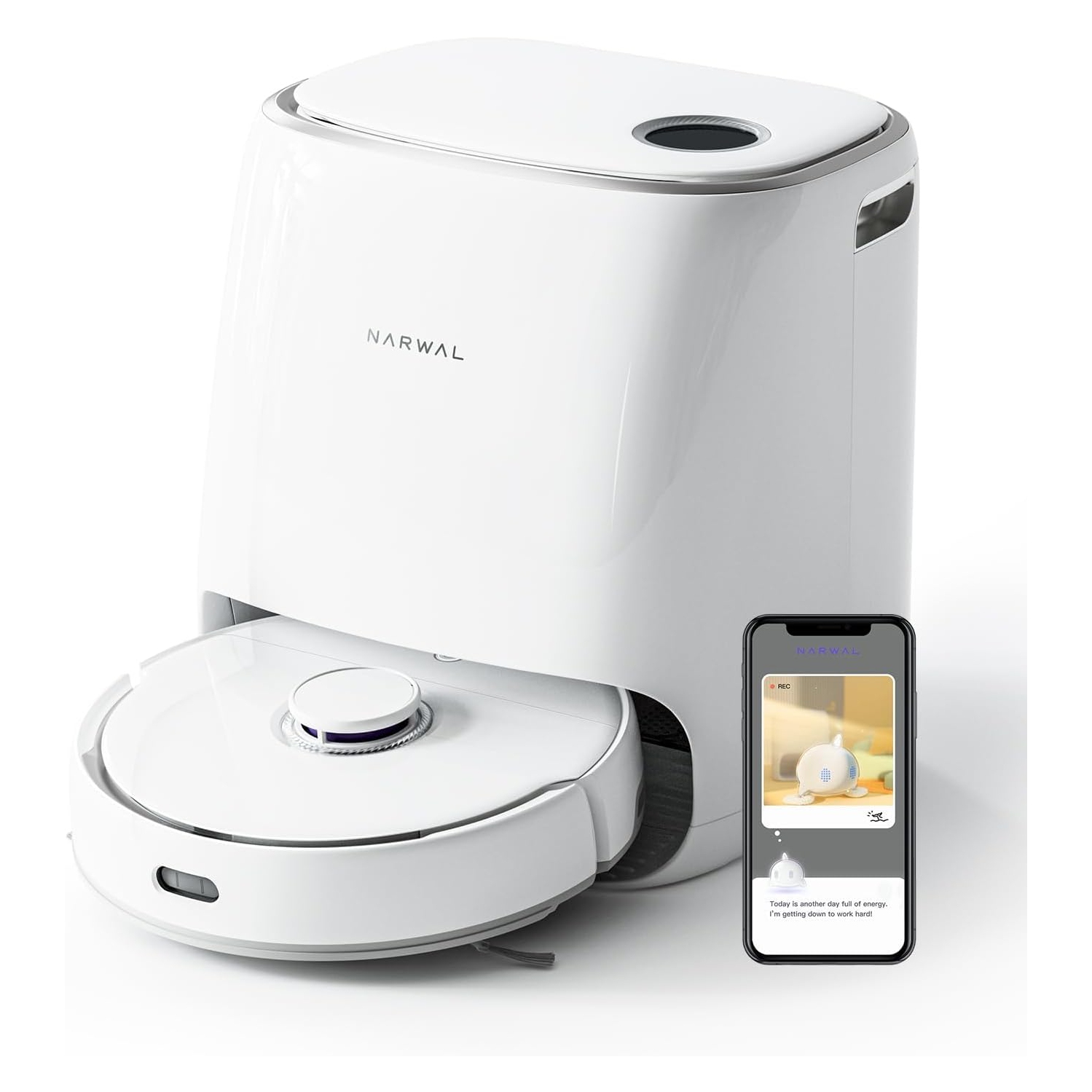 Remis à neuf Très bon état - Aspirateur robot et vadrouille Narwal Freo avec vadrouille robot et nettoyeur de plancher automatique de lavage et