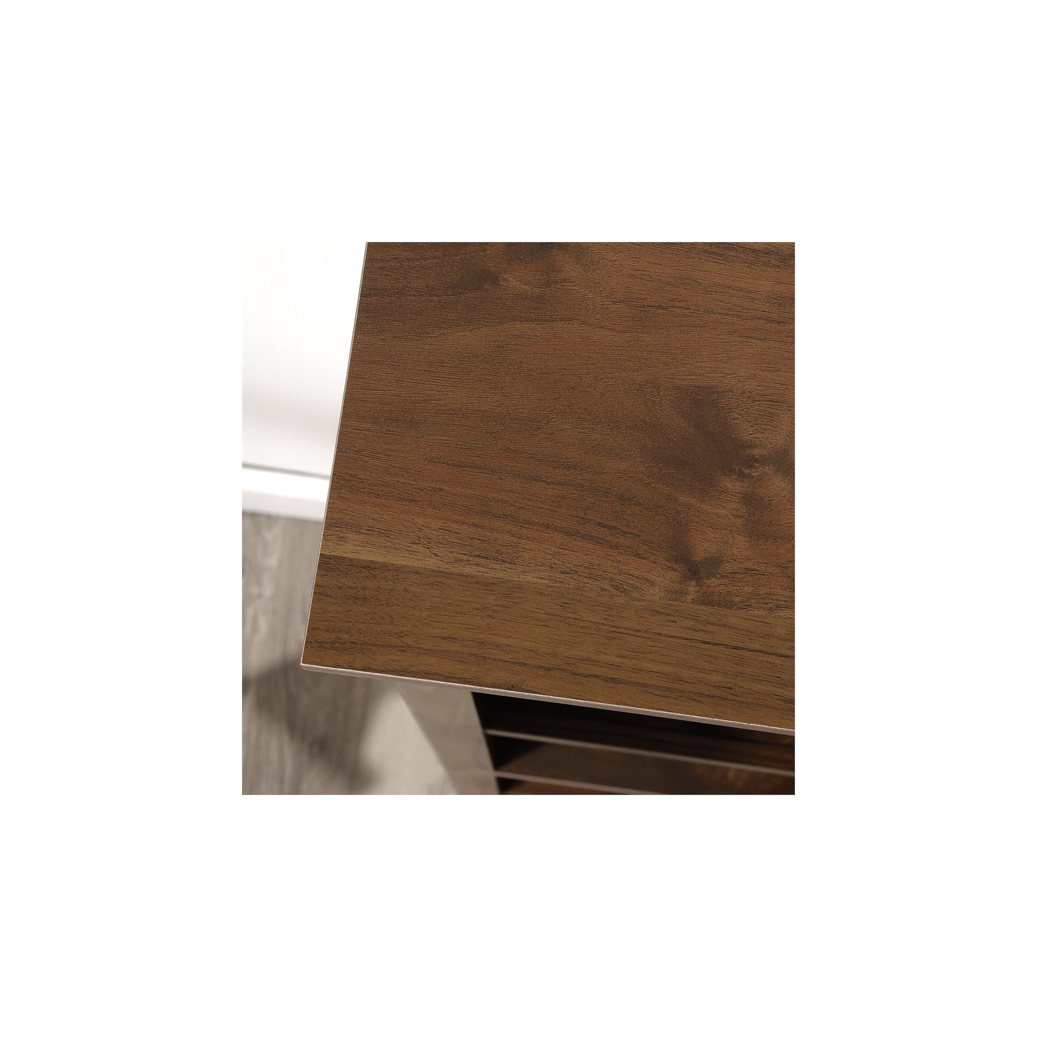 Sauder Misc Modern Storage 5-Shelf Tall Wood Bookcase in Brown