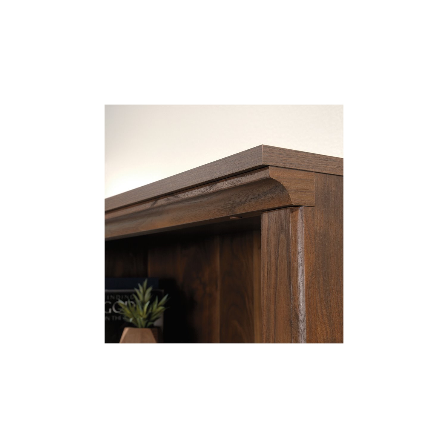 Sauder Misc Modern Storage 5-Shelf Tall Wood Bookcase in Brown