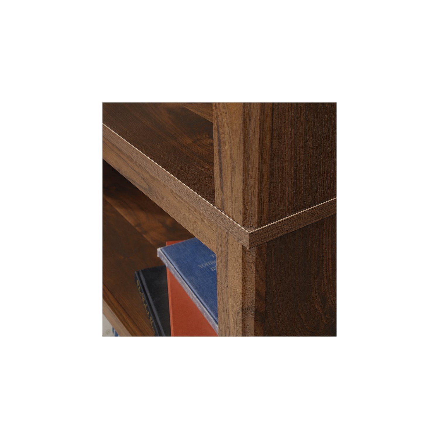 Sauder Misc Modern Storage 5-Shelf Tall Wood Bookcase in Brown