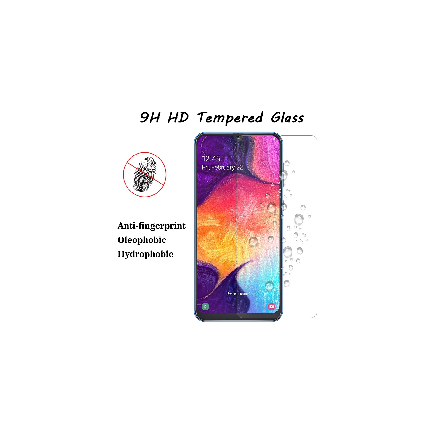 Protecteur écran Galaxy A31 Samsung + protège-objectifs, sans bulles/déverr. Empreintes/anti-égratignures/HD verre trempé transparent pour Galaxy A31