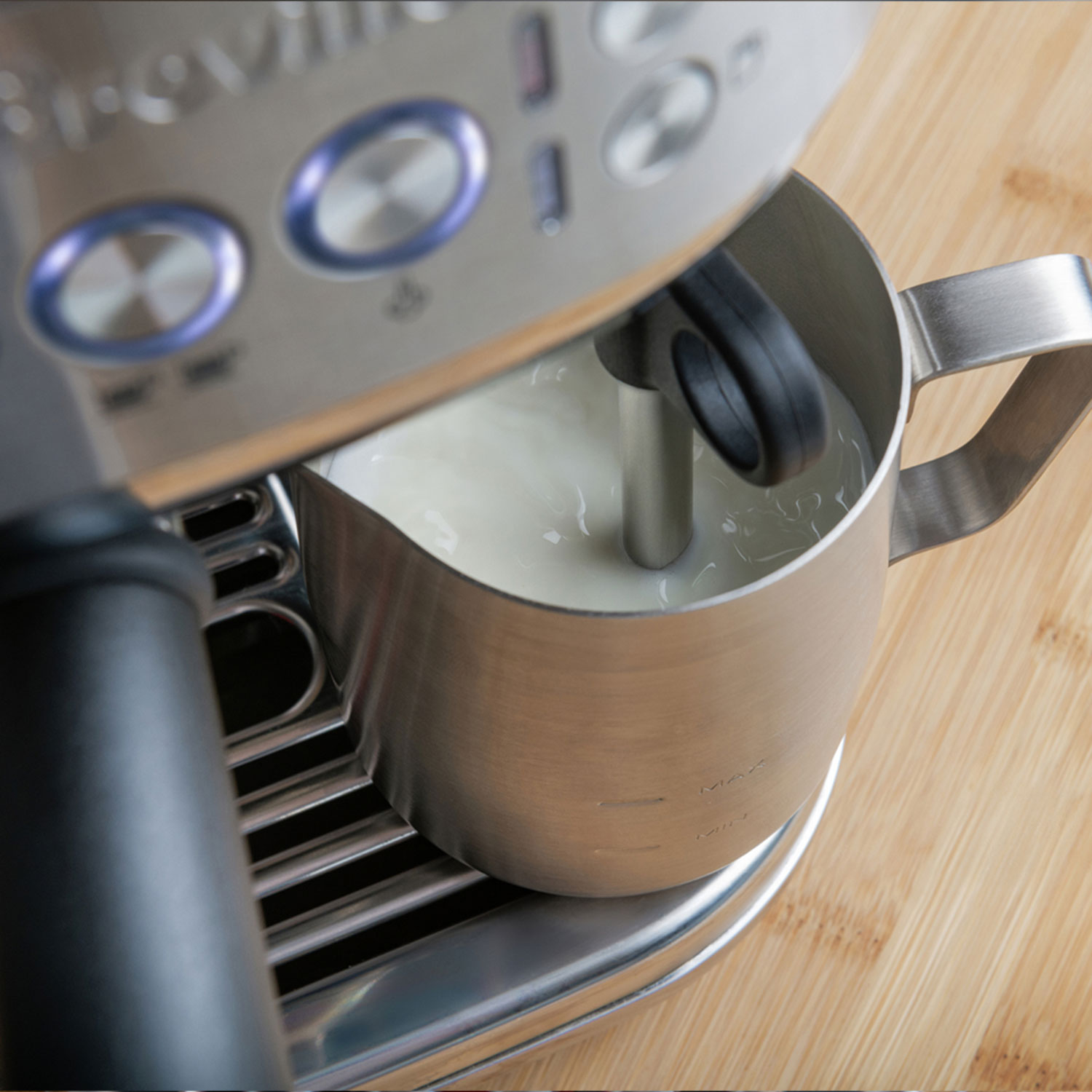 Refurbished - Breville Bambino Plus Automatic Espresso Machine - Black Stainless Steel - Remanufactured by Breville