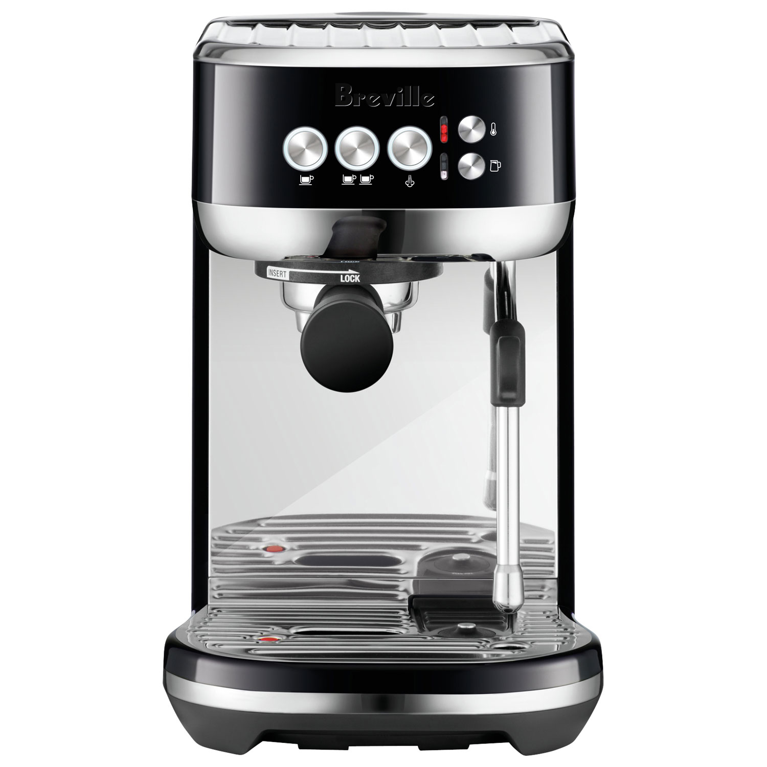 Refurbished - Breville Bambino Plus Automatic Espresso Machine - Black Truffle - Remanufactured by Breville