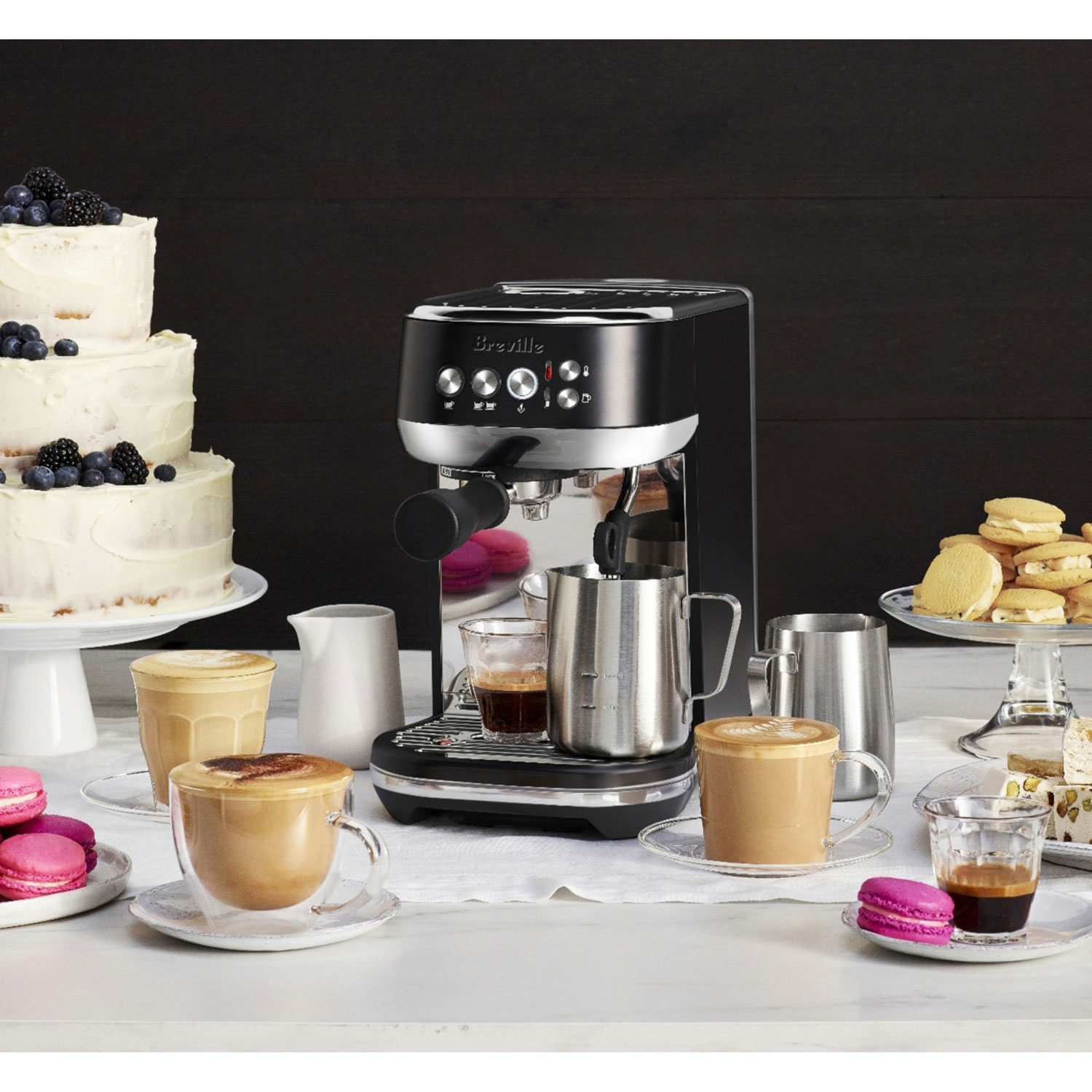 Refurbished - Breville Bambino Plus Automatic Espresso Machine - Black Truffle - Remanufactured by Breville